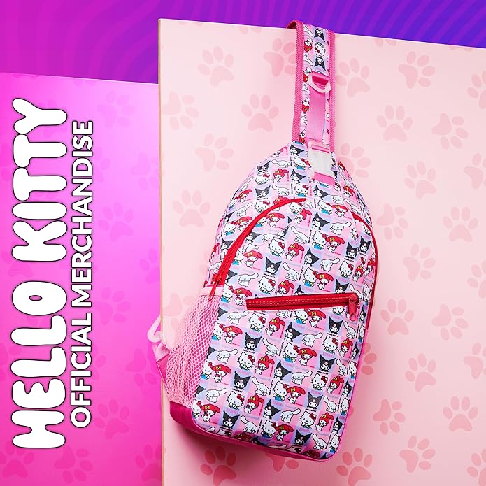 hello-kitty-sac-bandouli-re-fille-ado-5-poches-taille-unique image 5