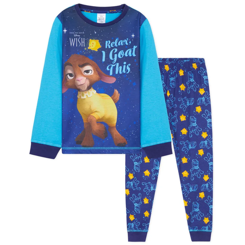 disney-wish-pyjama-fille-bleu-2-pi-ces-7-8-ans image 1