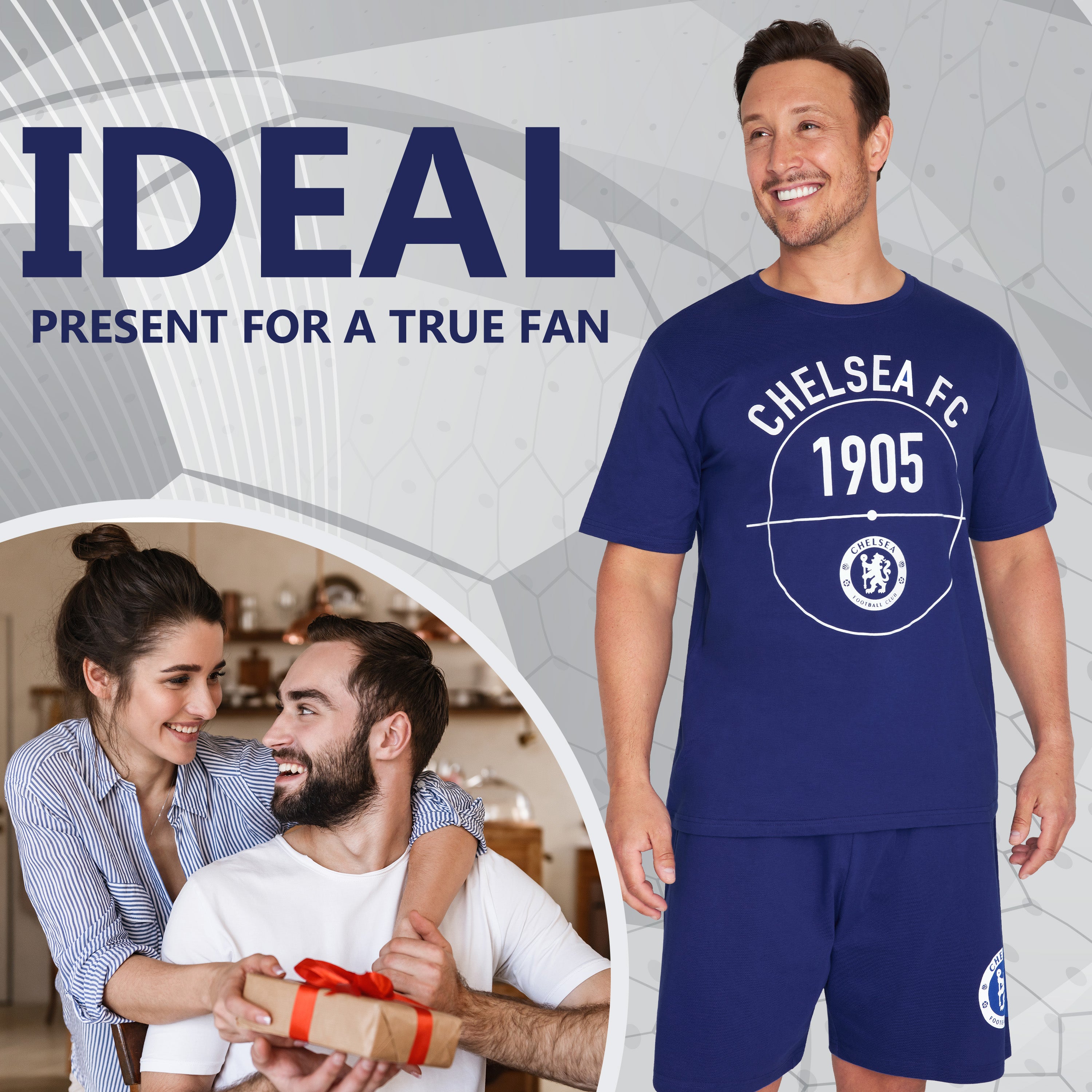 chelsea-fc-pyjama-court-homme-coton-taille-m image 3