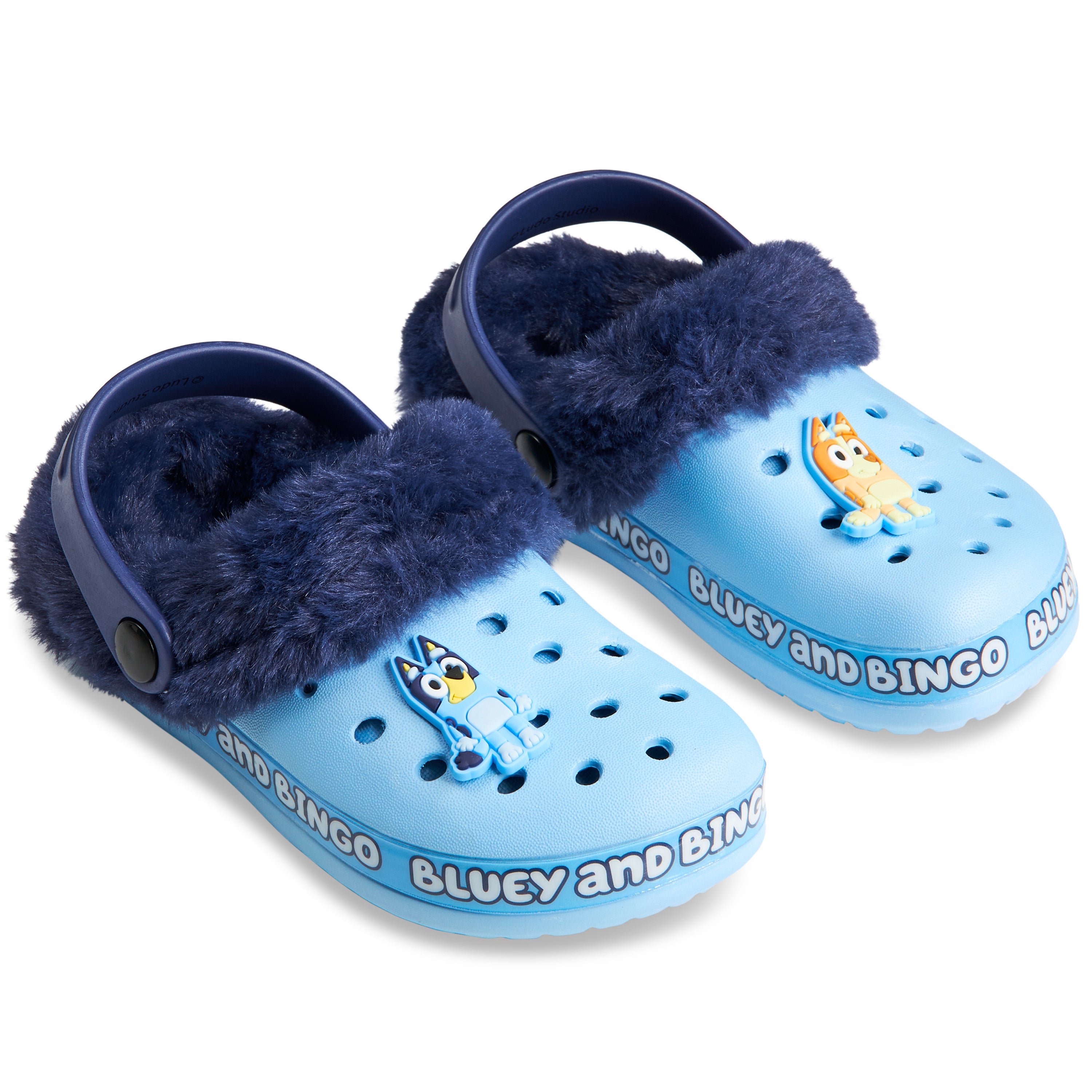 bluey-sabots-enfant-fourr-s-amovibles-breloques-jardin image 1