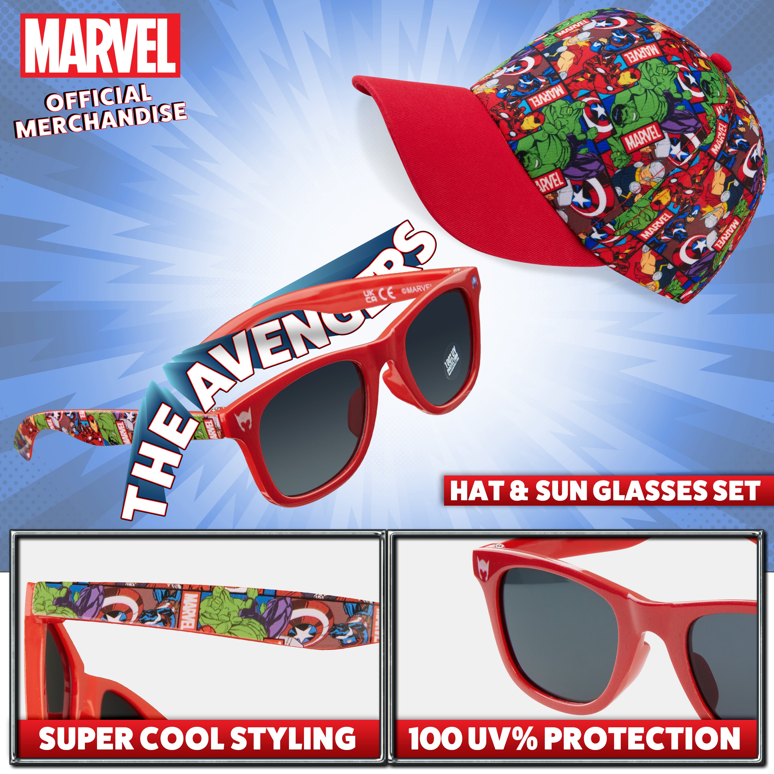 marvel-spiderman-set-casquette-enfant-lunettes-soleil image 3