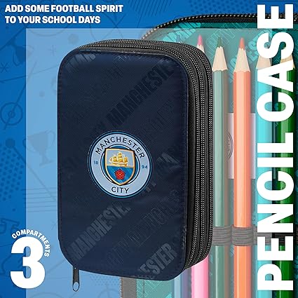 manchester-city-trousse-garnie-3-compartiments-foot-enfant image 3