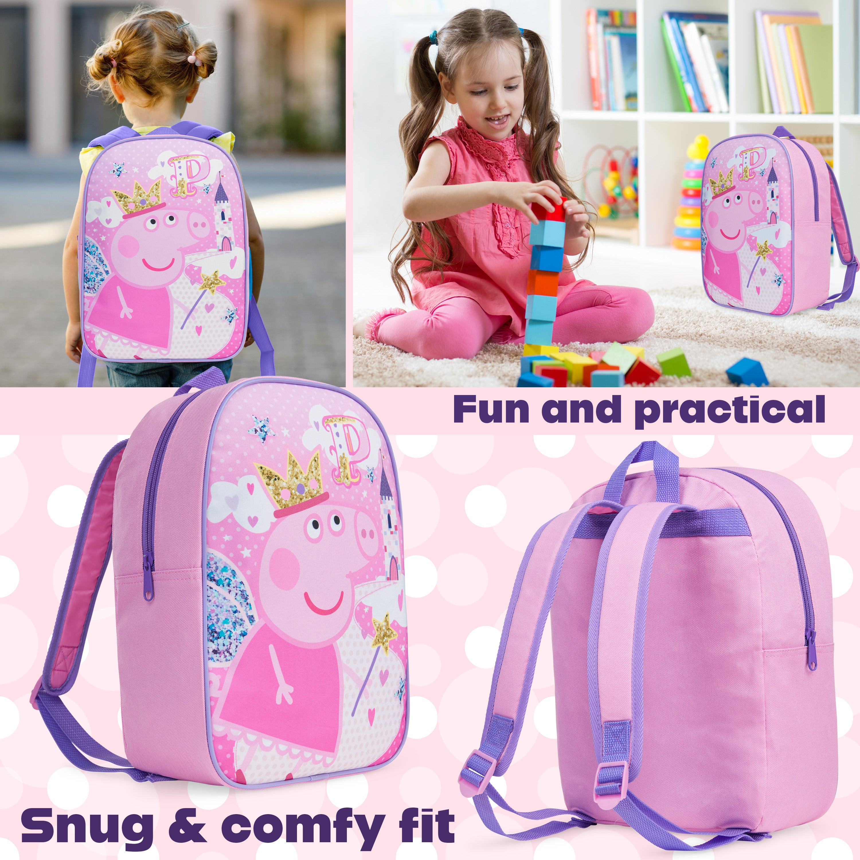 peppa-pig-sac-dos-enfant-rose-3-9-ans-bretelles-r-glables image 2