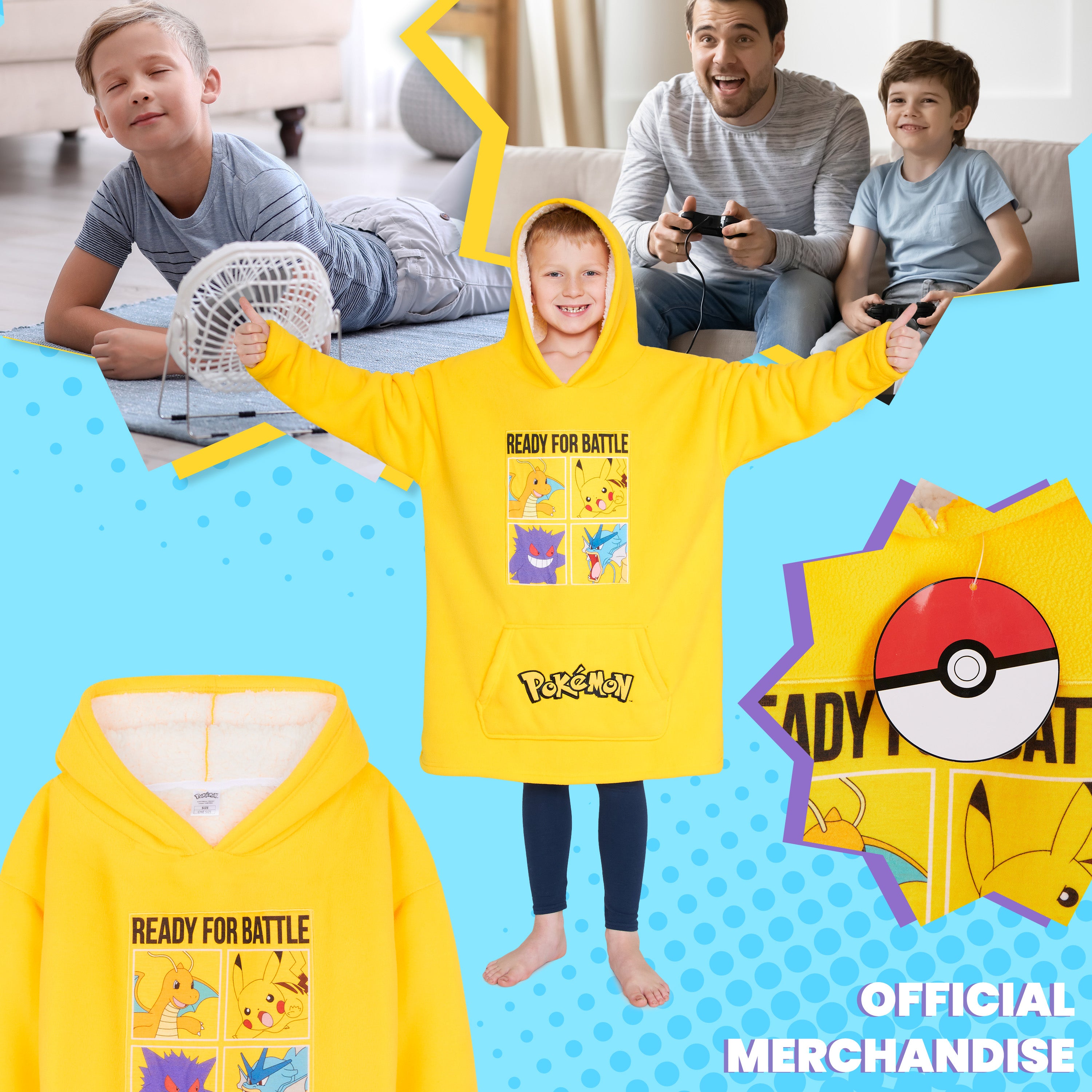 pok-mon-sweat-plaid-oversize-enfant-sherpa-pikachu image 5