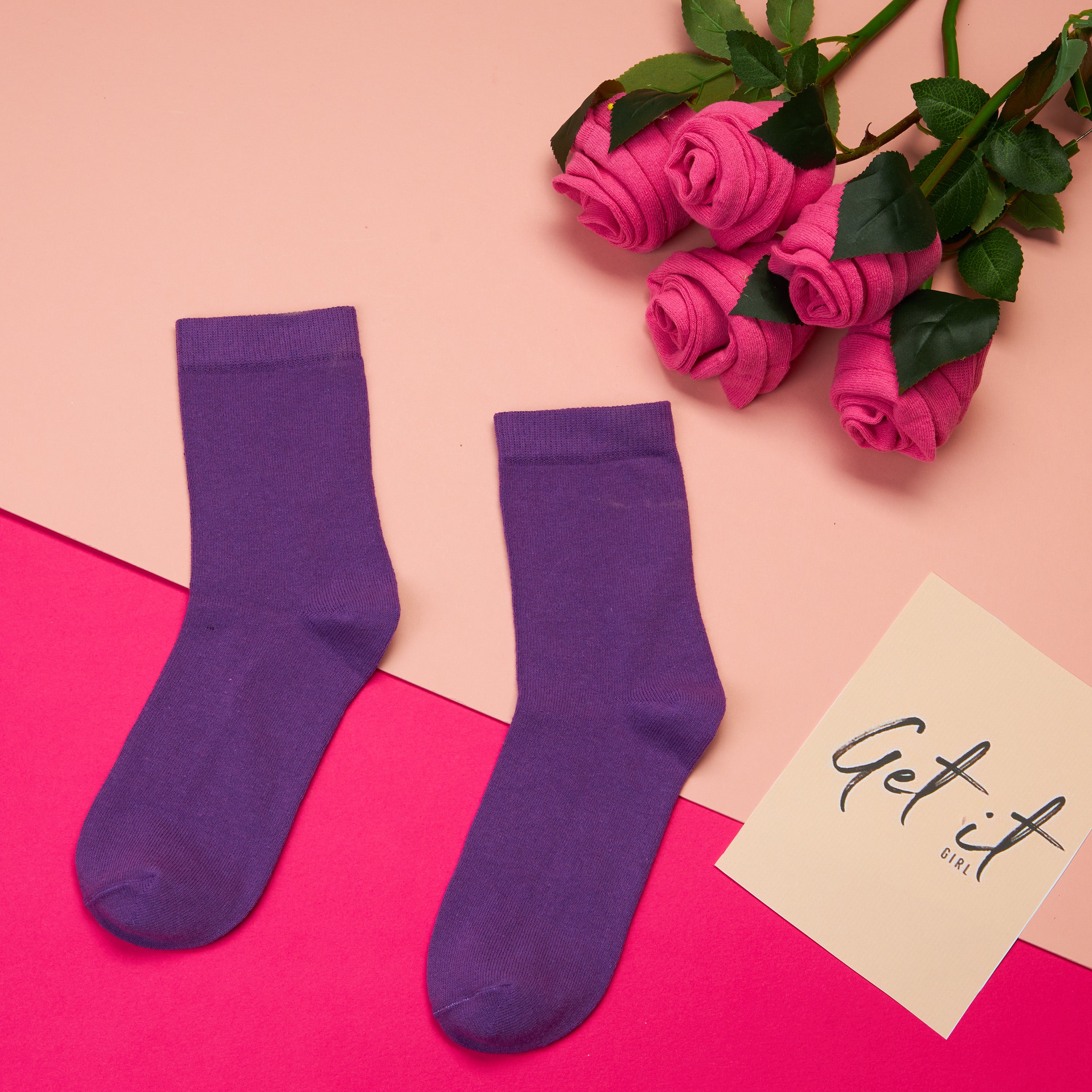 get-trend-citycomfort-chaussettes-femme-unies-lot-6-coton image 2