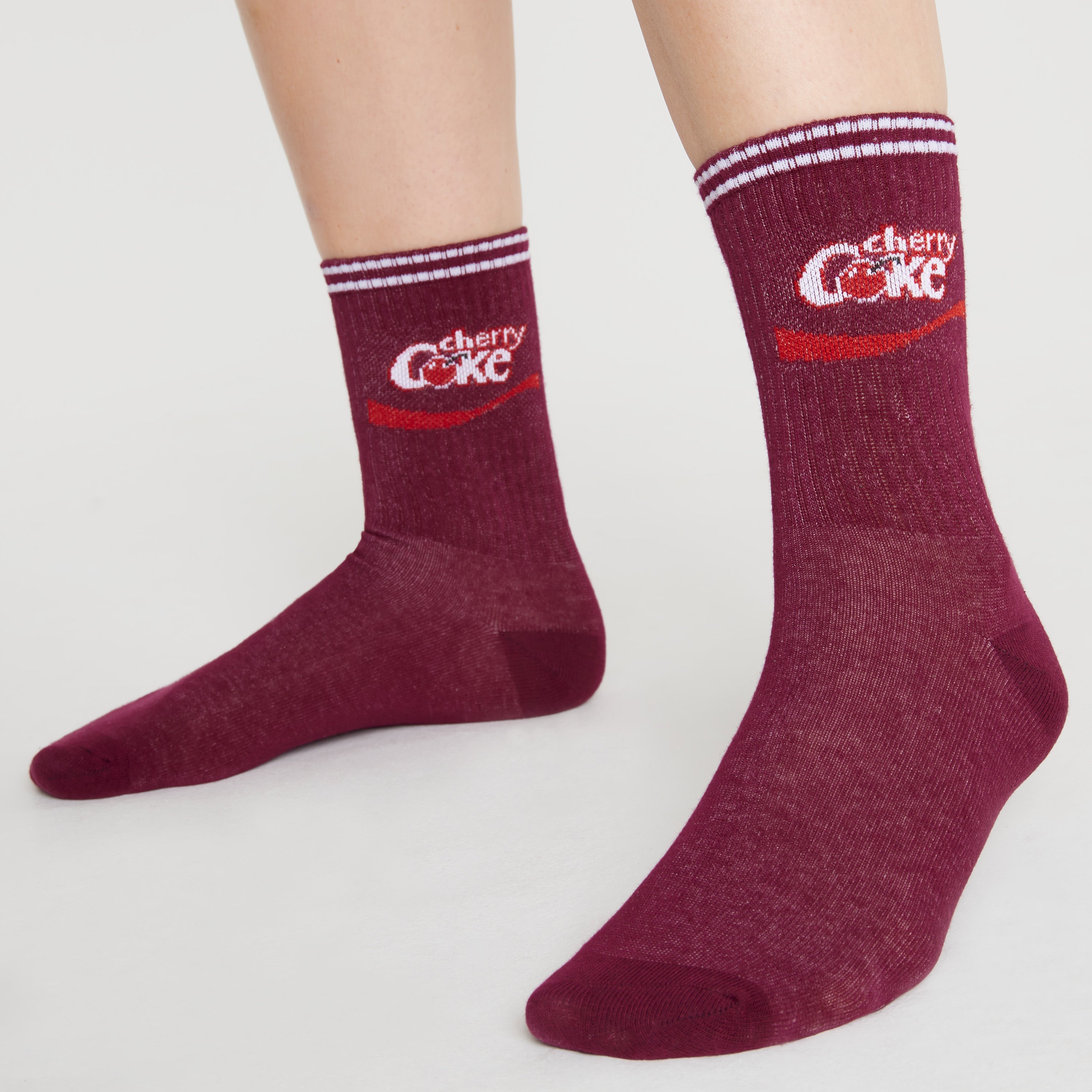 coca-cola-chaussettes-coton-lot-5-mi-mollet-fun-adulte image 3