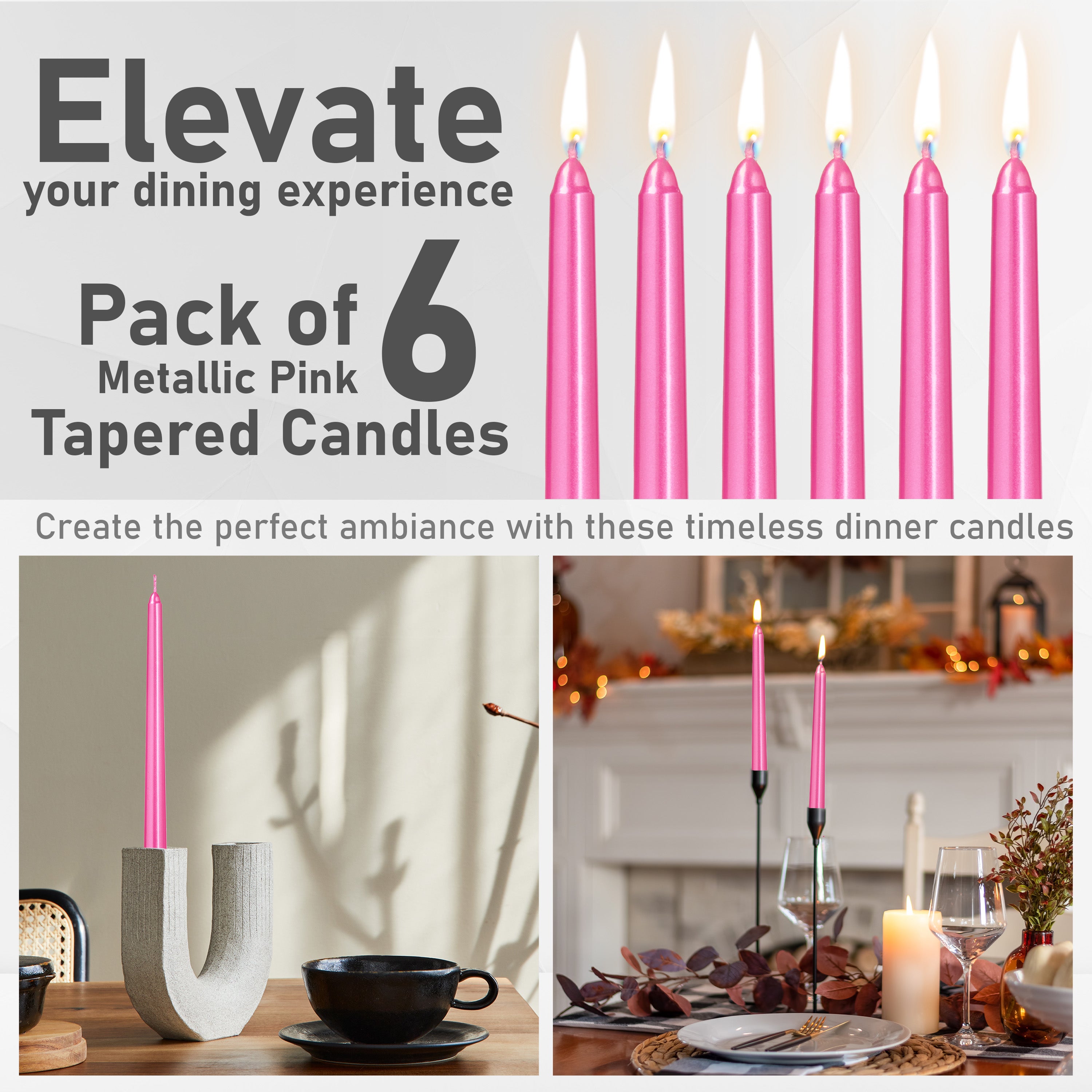 deco-express-classic-bougies-effil-es-m-talliques-rose-lot-6 image 4