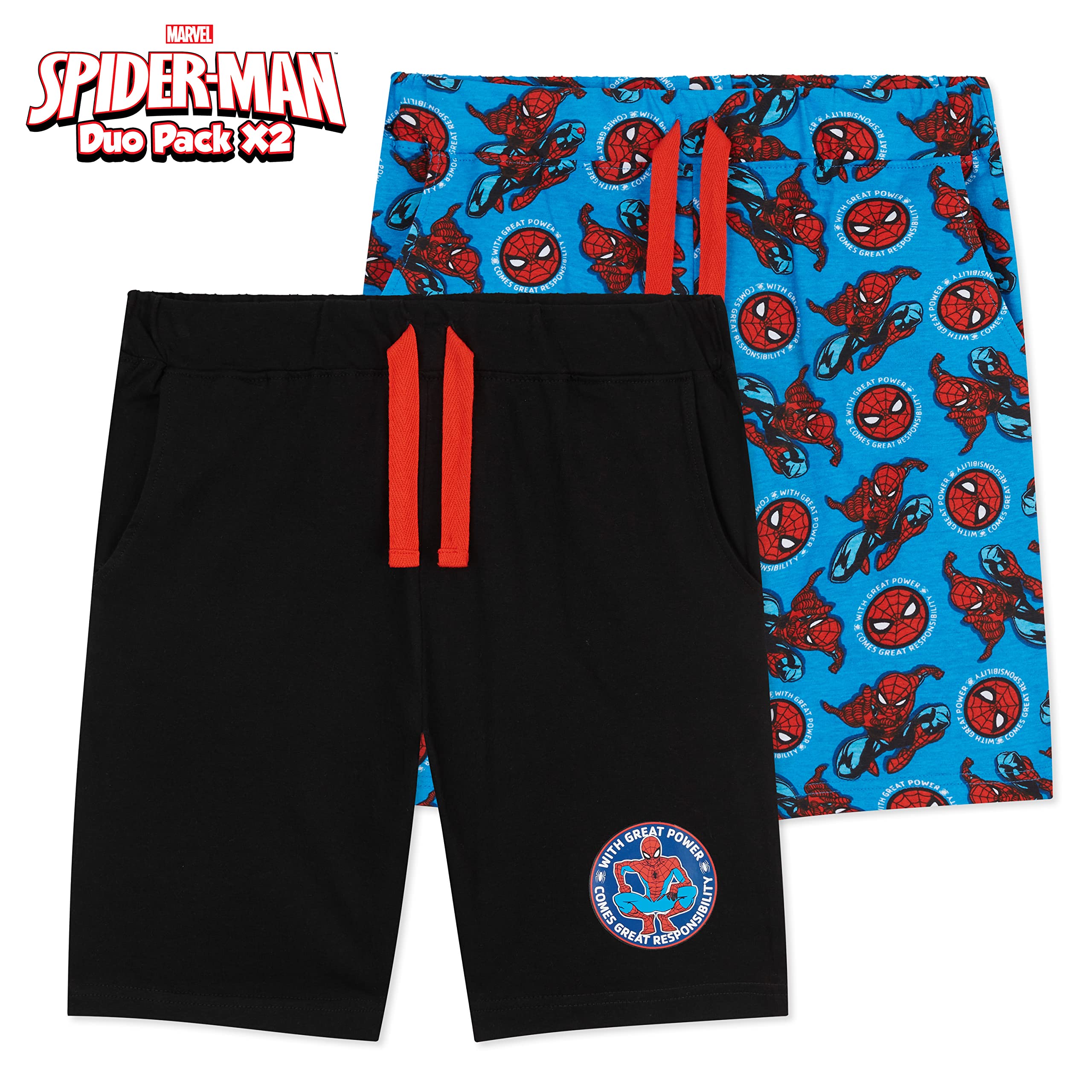 marvel-spider-man-short-gar-on-coton-lot-2-bermuda-poches-2-14-ans-2 image 6