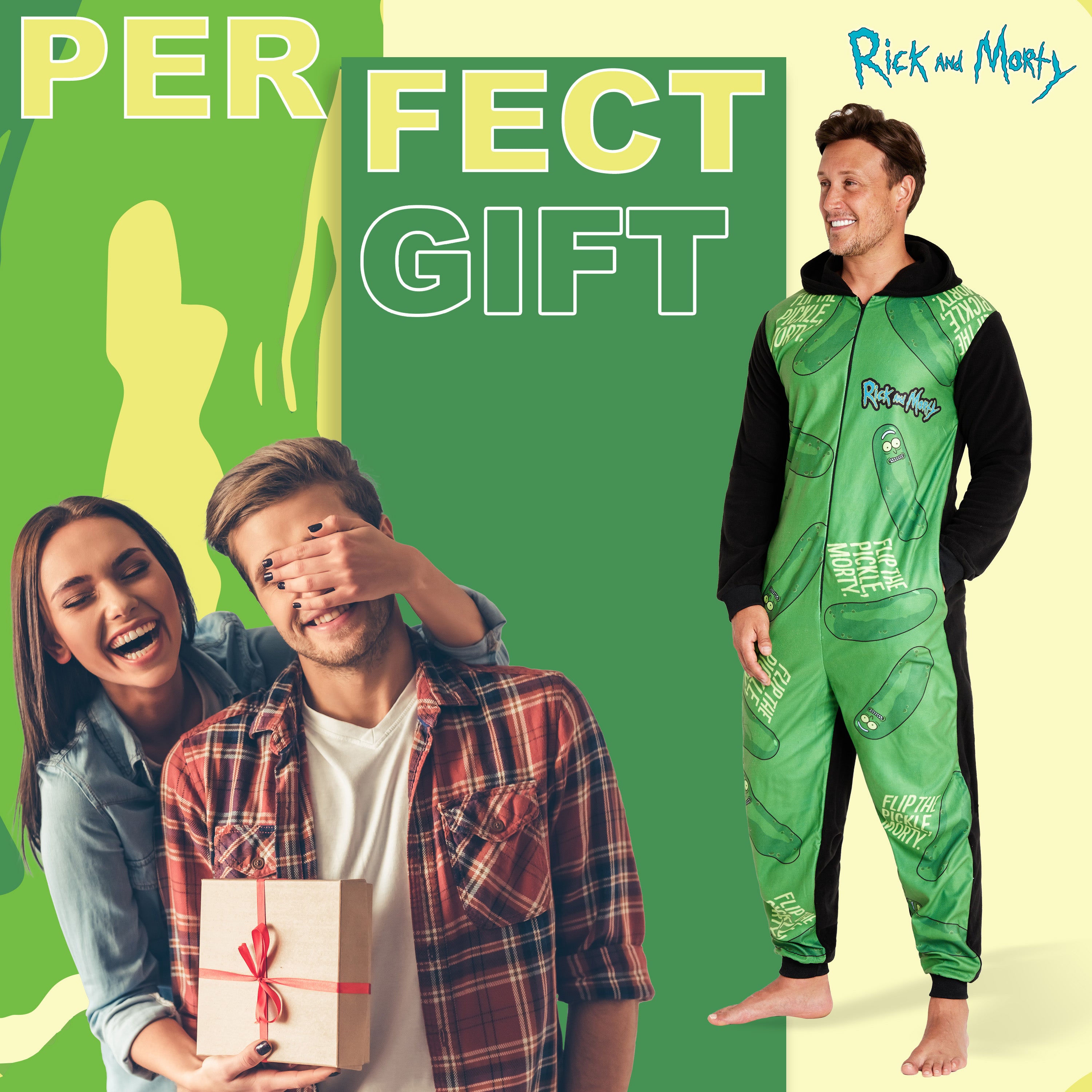 rick-and-morty-combinaison-pyjama-polaire-noir-homme image 2