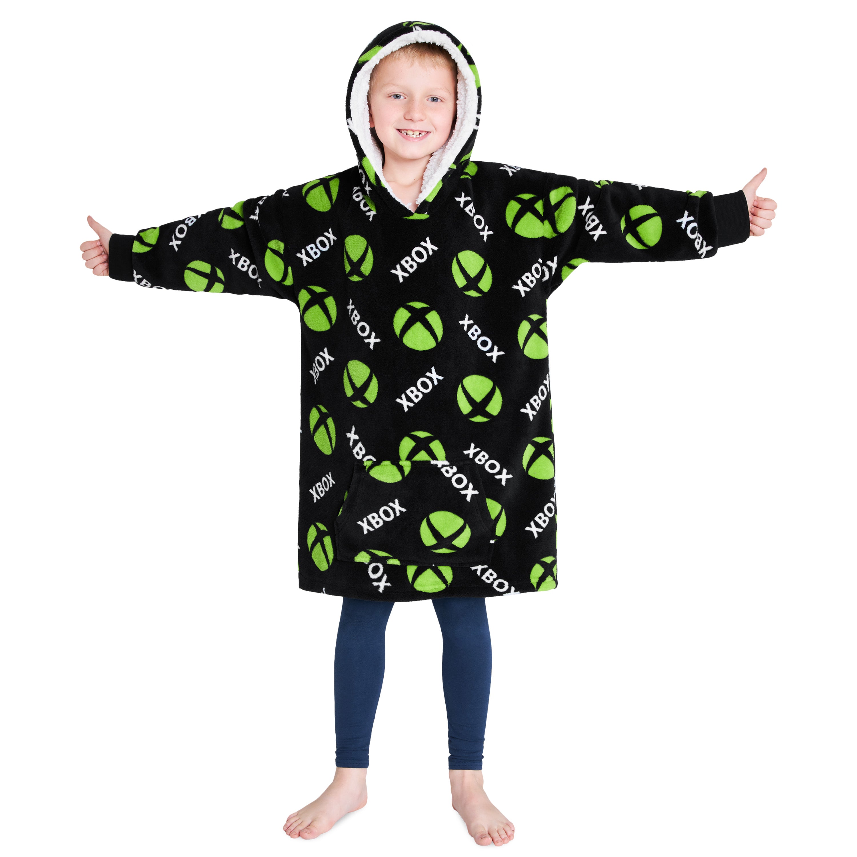 get-trend-boys-xbox-sweat-plaid-capuche-polaire-taille-unique image 1