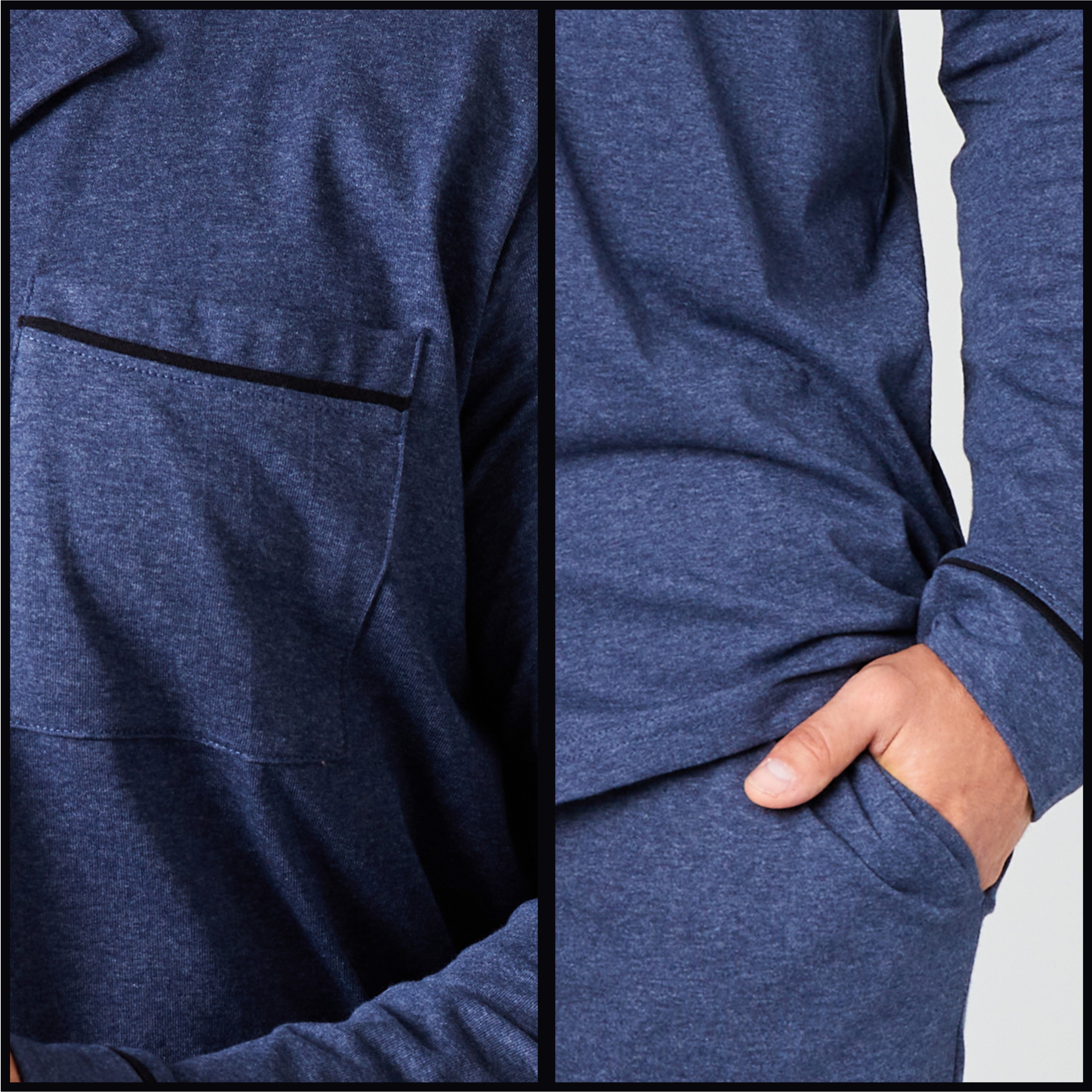 citycomfort-pyjama-homme-boutons-bleu-marine-m image 6