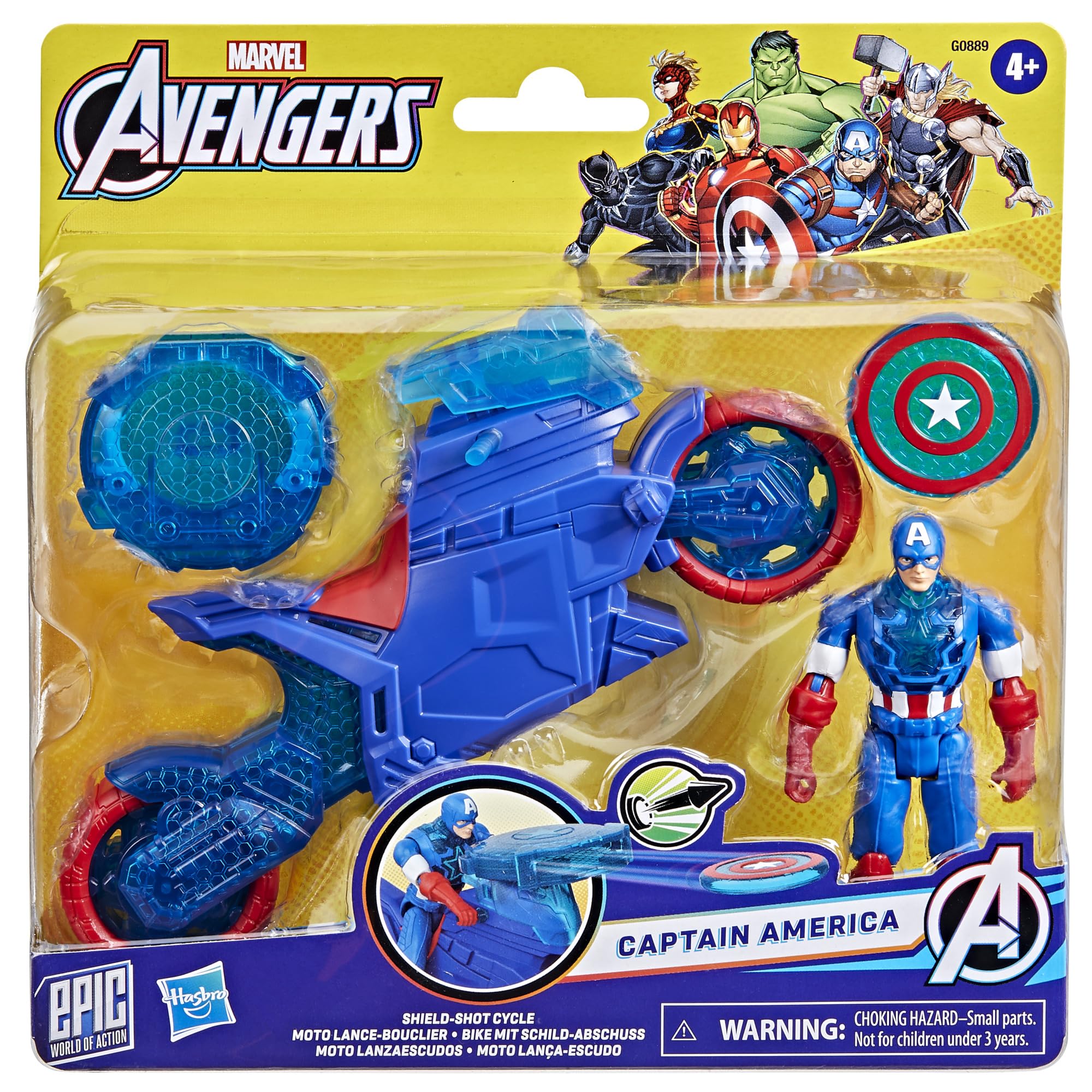 marvel-epic-world-of-action-moto-lance-bouclier-captain-america-figurine-10-cm image 2