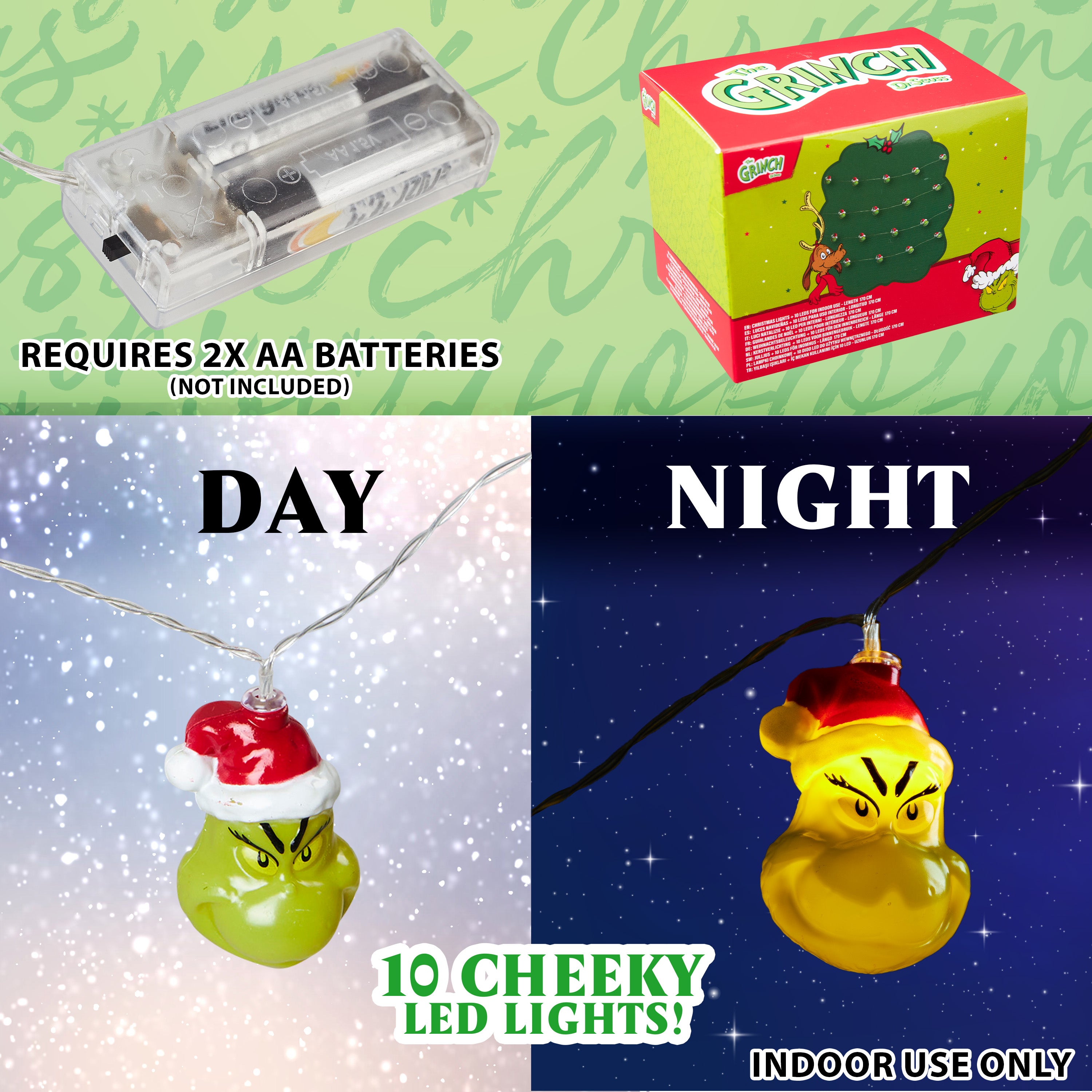 get-trend-guirlande-lumineuse-grinch-verte-3d-led-piles image 3