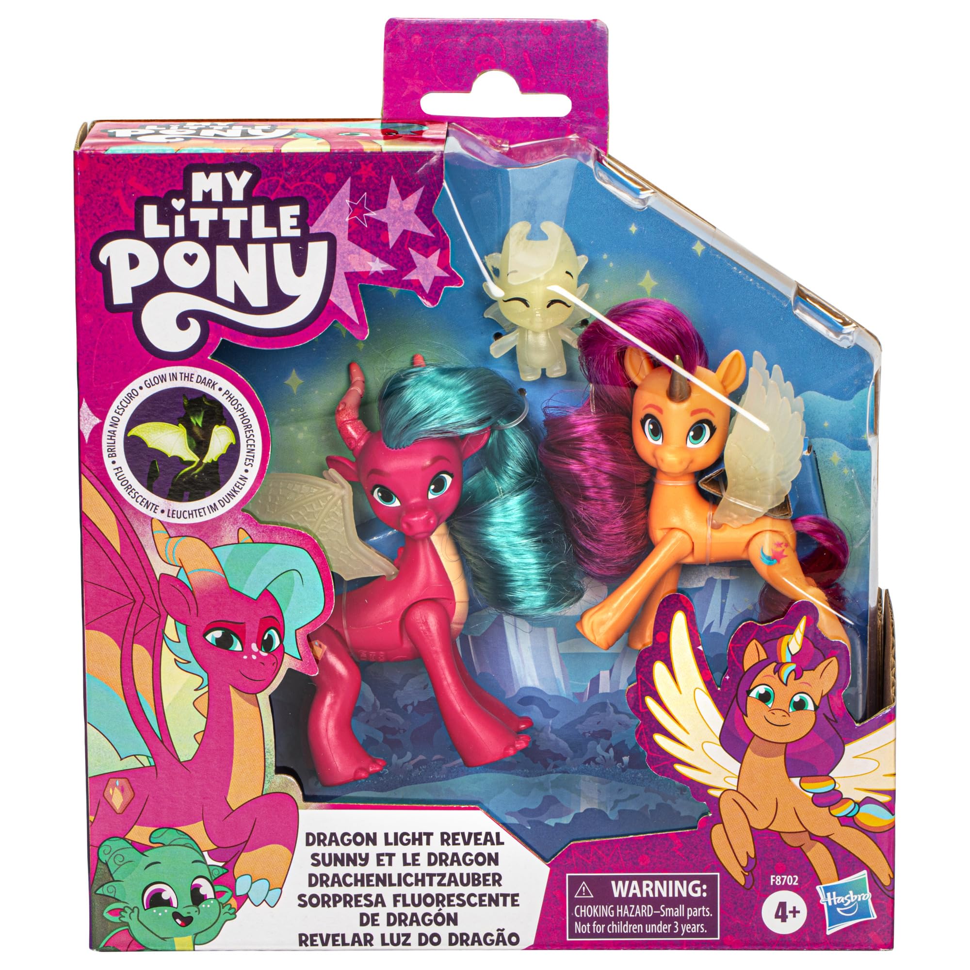 my-little-pony-sunny-dragon-coffret-3-figurines-phosphorescent image 2