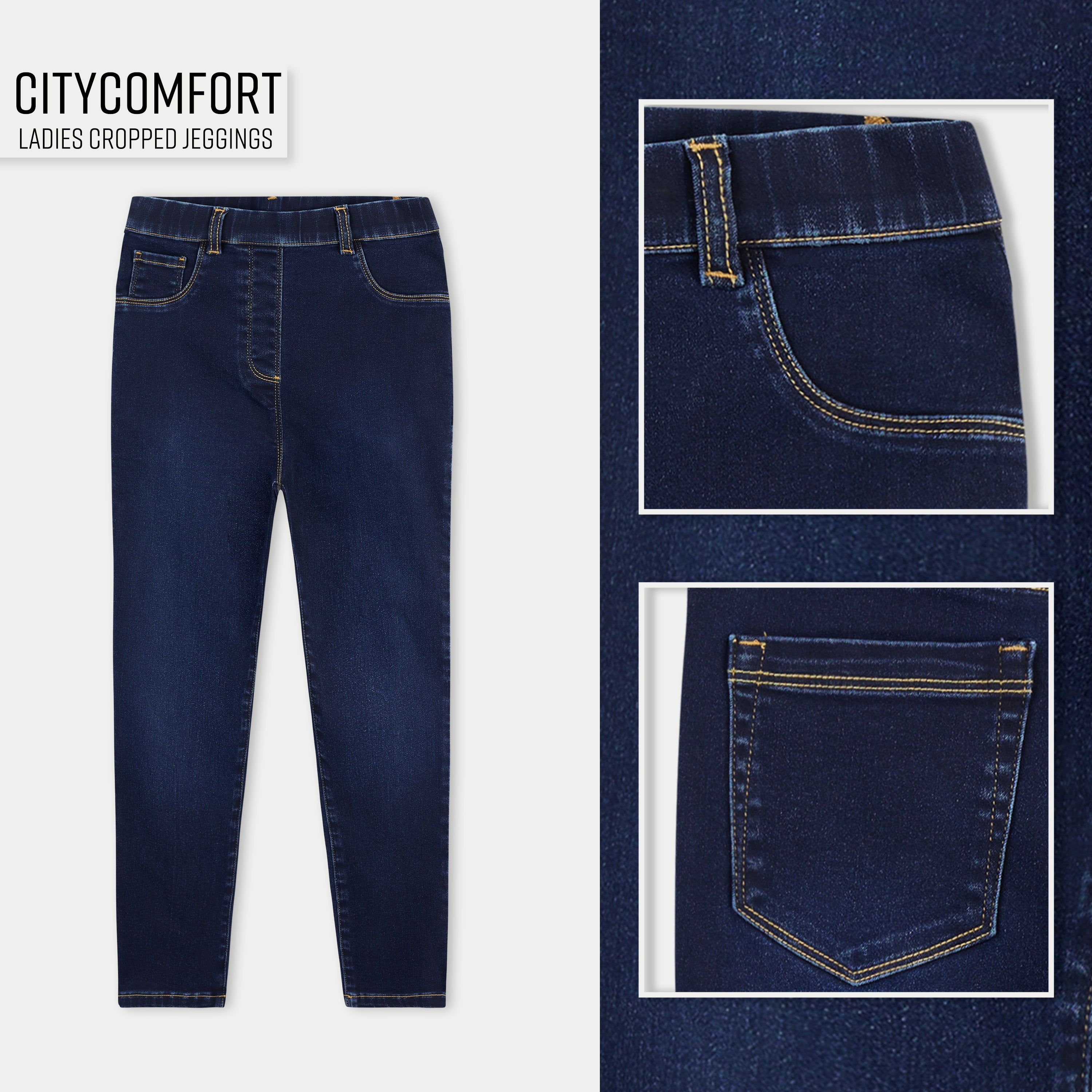 get-trend-citycomfort-jegging-3-4-femme-noir-taille-haute image 5