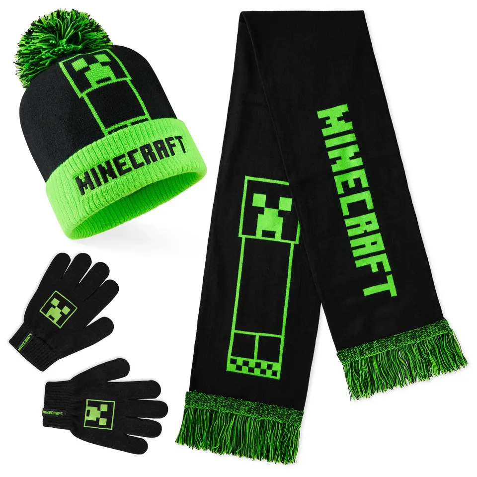minecraft-ensemble-hiver-gar-on-bonnet-charpe-gants-3-pi-ces image 1