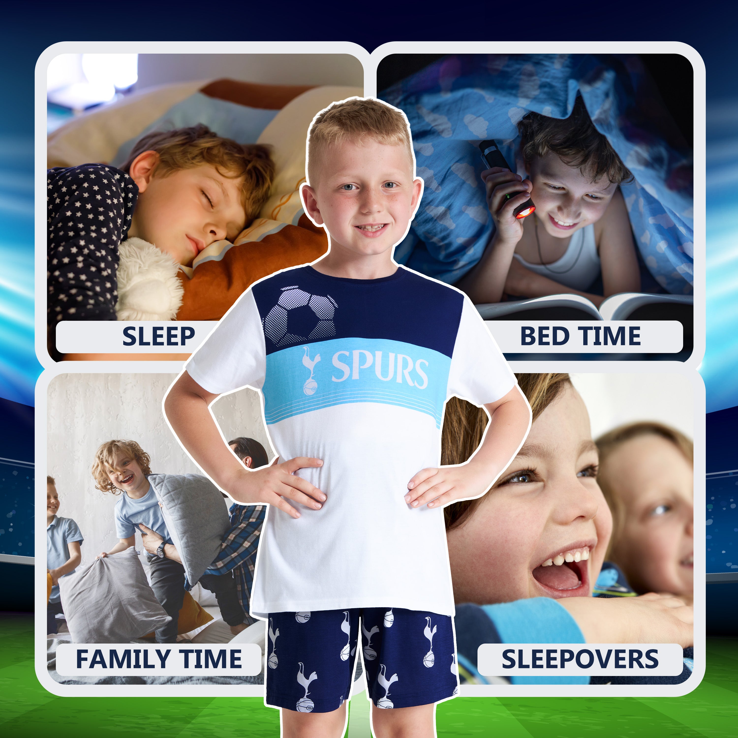 tottenham-pyjama-court-gar-on-coton-t-shirt-et-short image 4