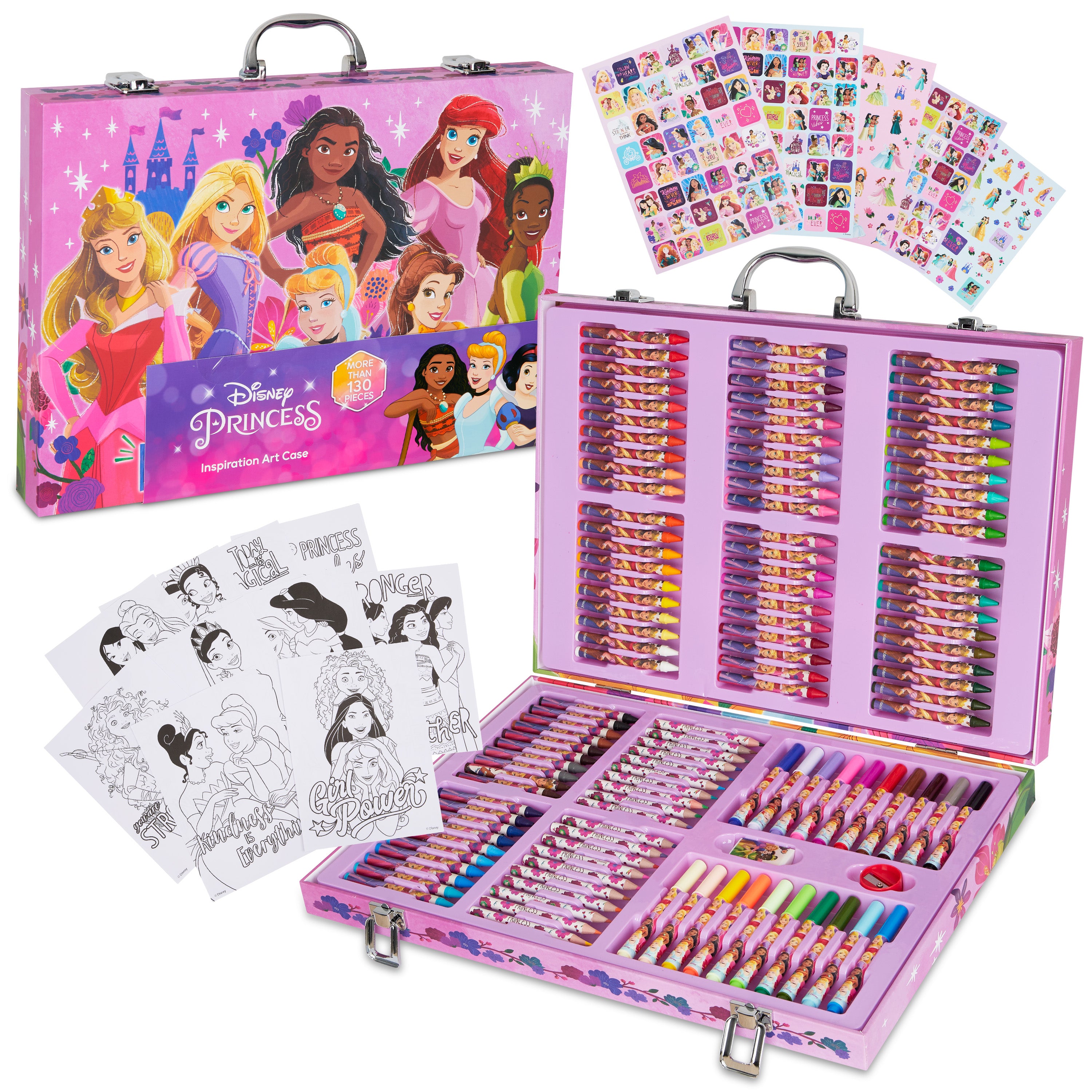 disney-princesses-coffret-dessin-130-pi-ces-mallette-fille image 1