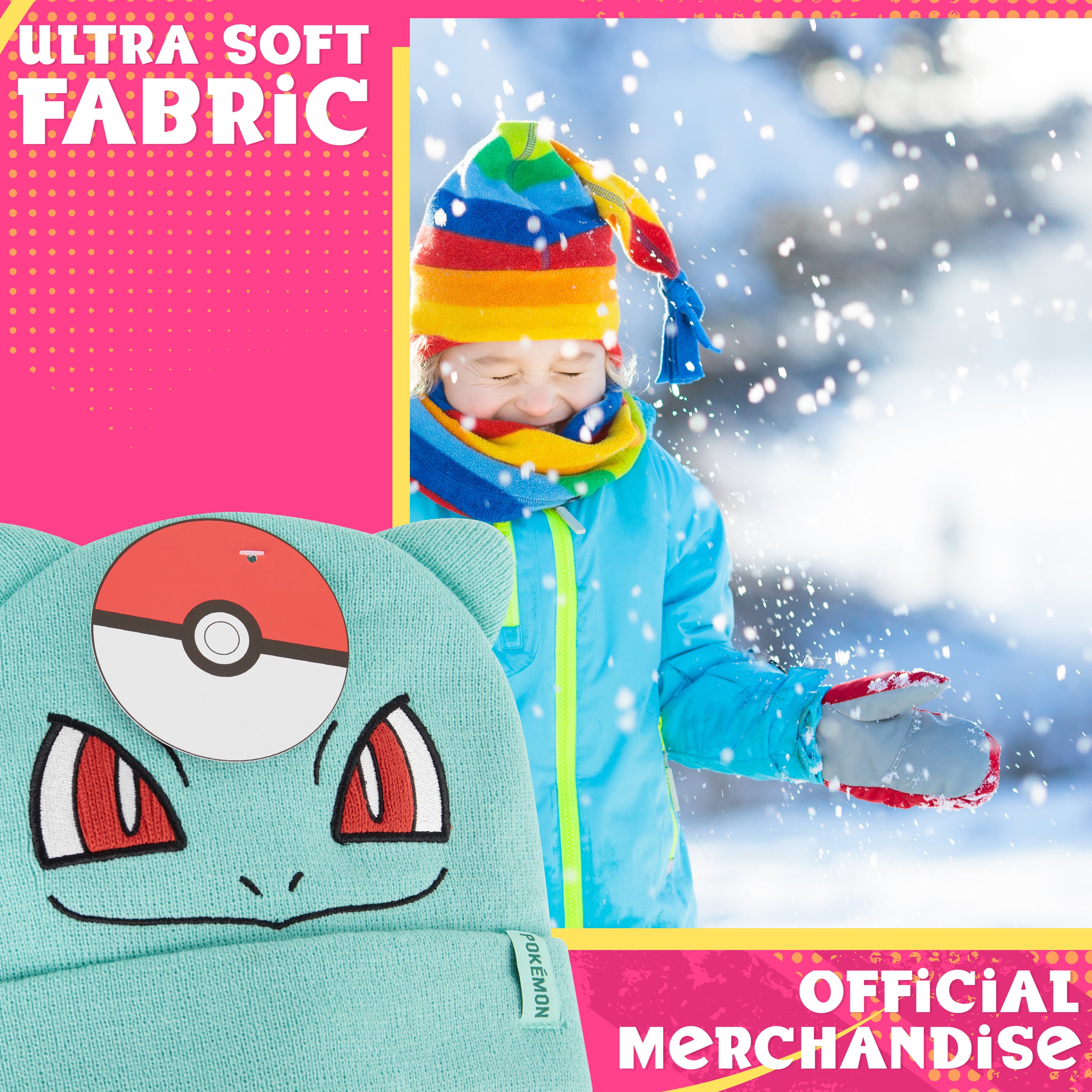 pokemon-boys-bonnet-enfant-hiver-tricot-chaud-taille-unique image 4