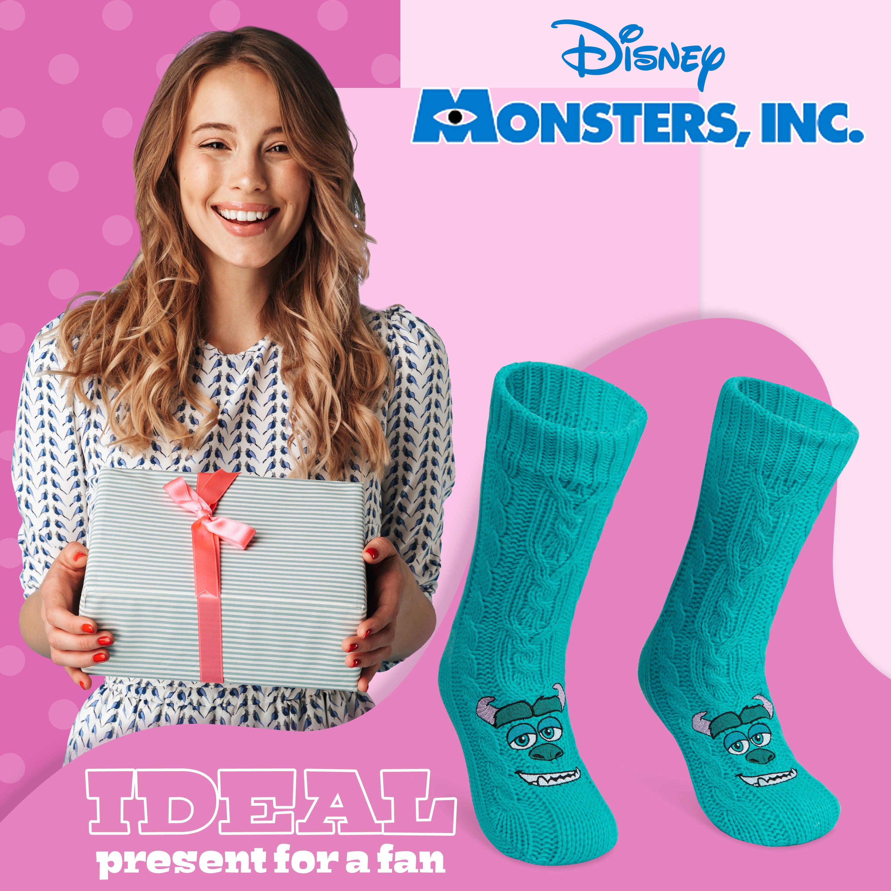 disney-stitch-chaussettes-pilou-femme-sully-bleu image 3