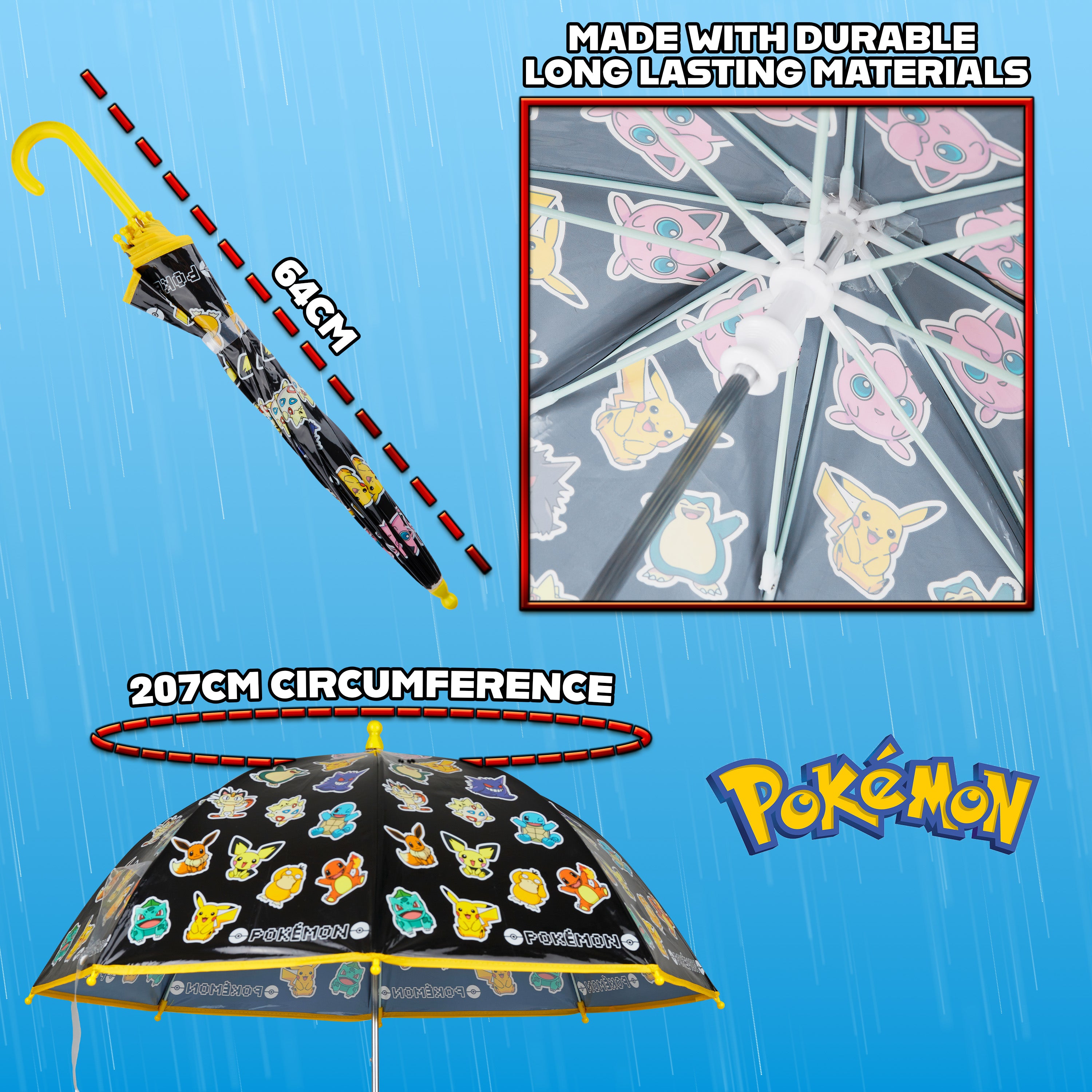get-trend-boys-parapluie-pok-mon-d-me-enfant-l-ger-pikachu image 6