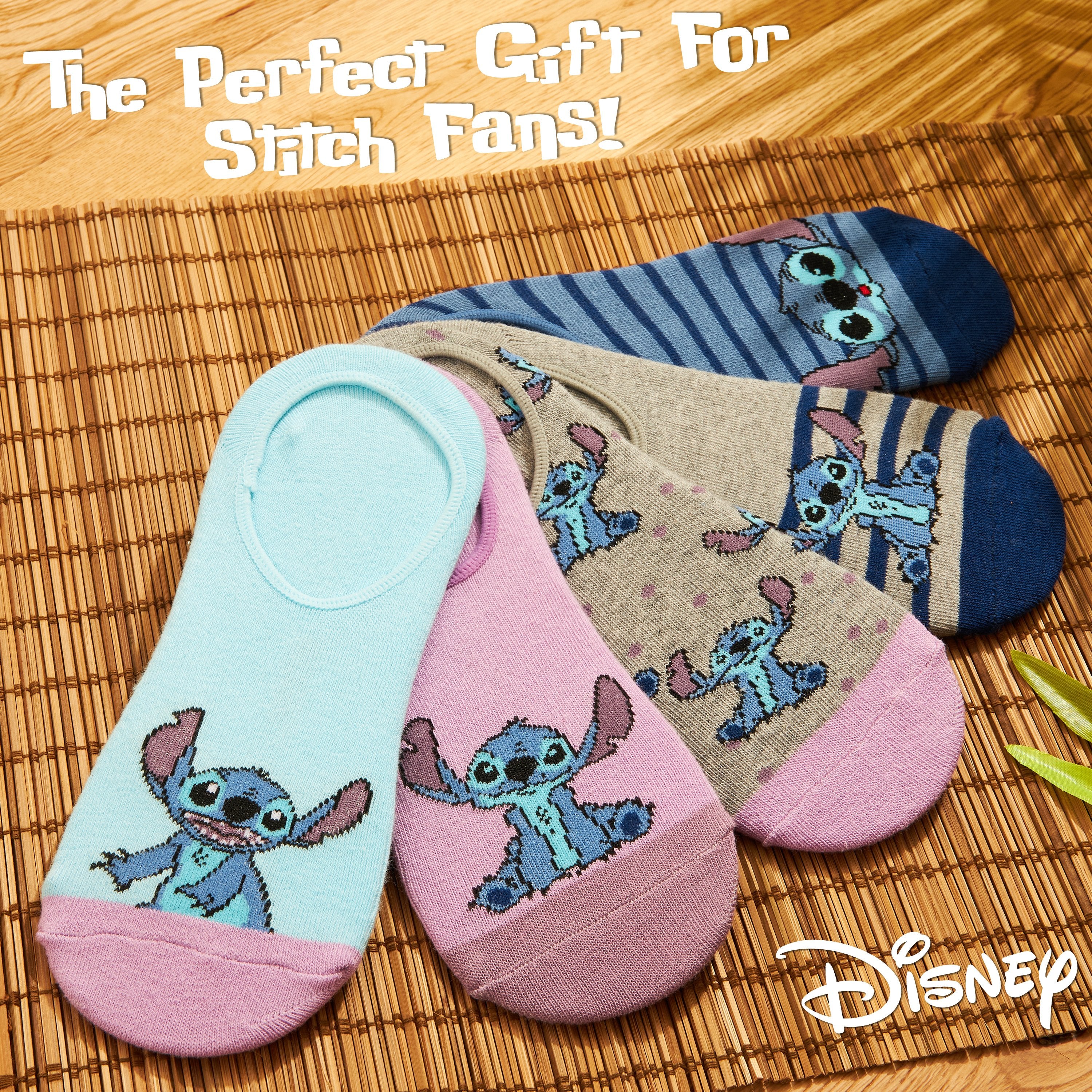 disney-stitch-socquettes-femme-invisibles-lot-5-paires-4-7 image 3