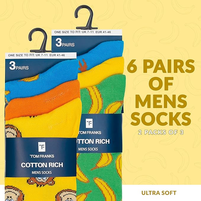 citycomfort-chaussettes-homme-fantaisie-coton-lot-6-taille-7-11 image 5