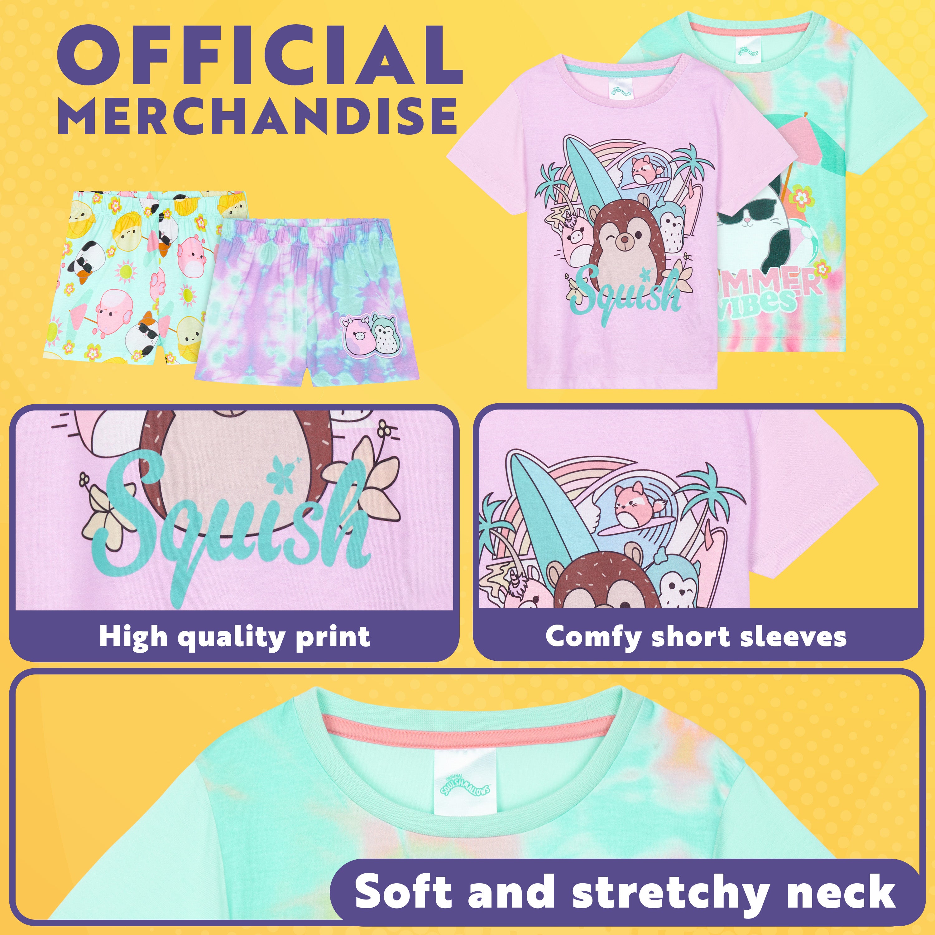get-trend-girls-squishmallows-pyjama-fille-manche-courte-lot-de-2 image 4
