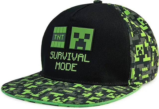minecraft-casquette-gar-on-creeper-r-glable-snapback-t image 1