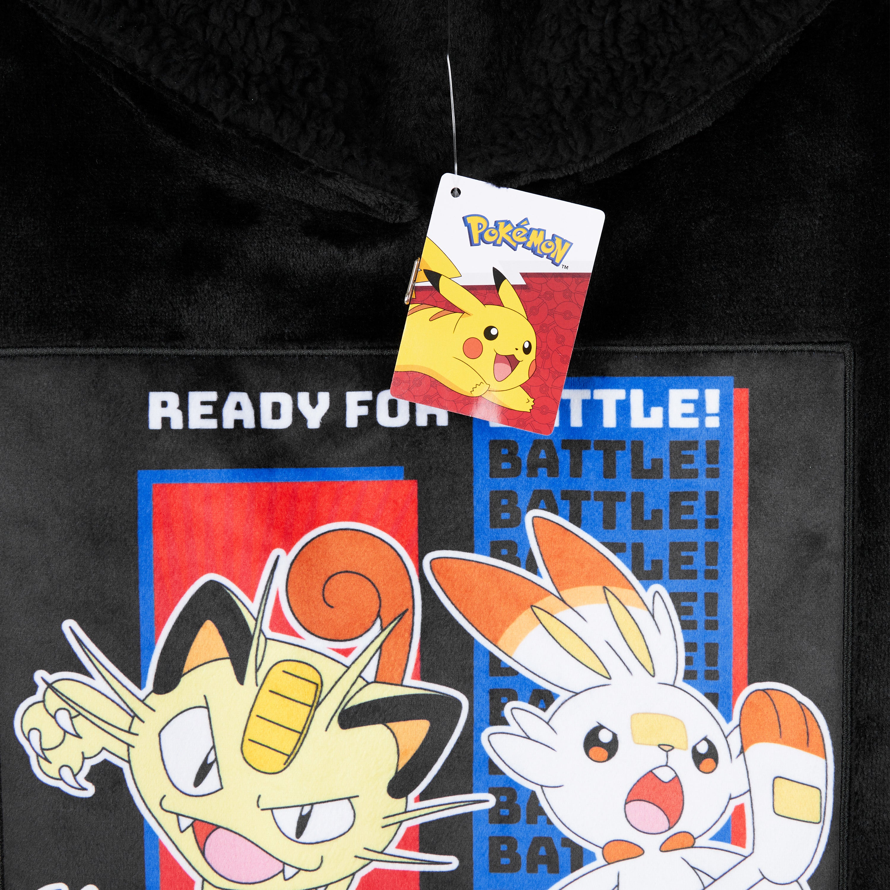 get-trend-boys-sweat-pok-mon-meowth-scorbunny-noir-enfant image 5