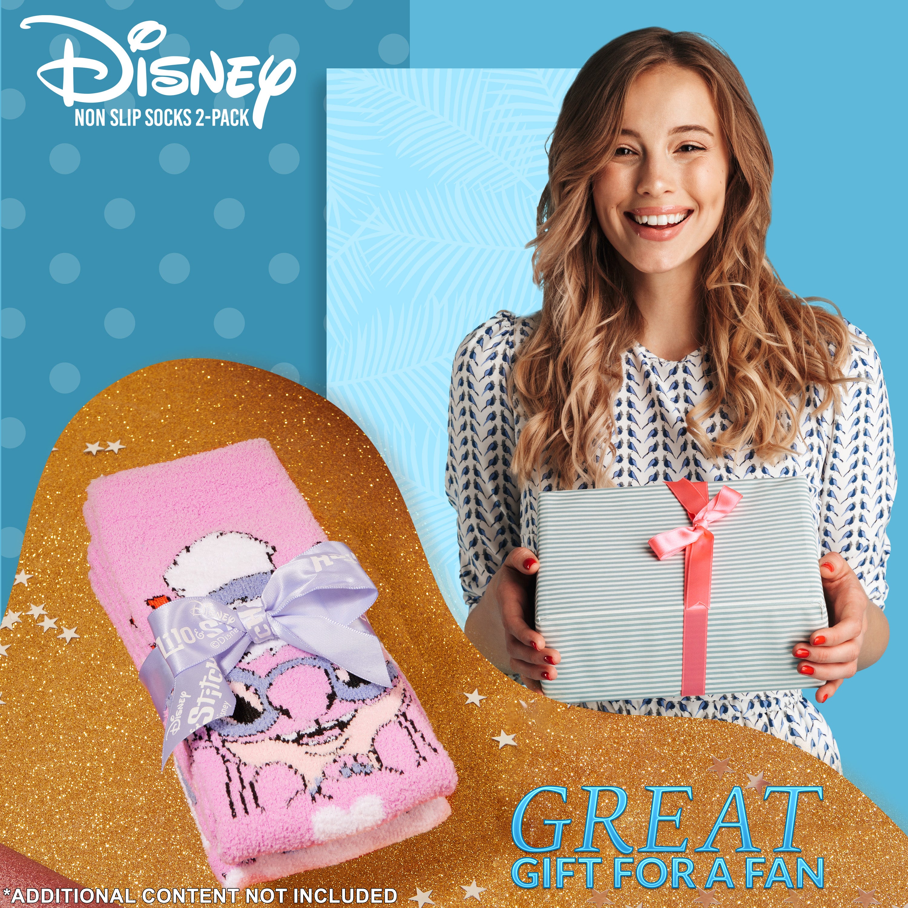 disney-angel-chaussettes-pilou-antiderapantes-lot-2-polaire image 2