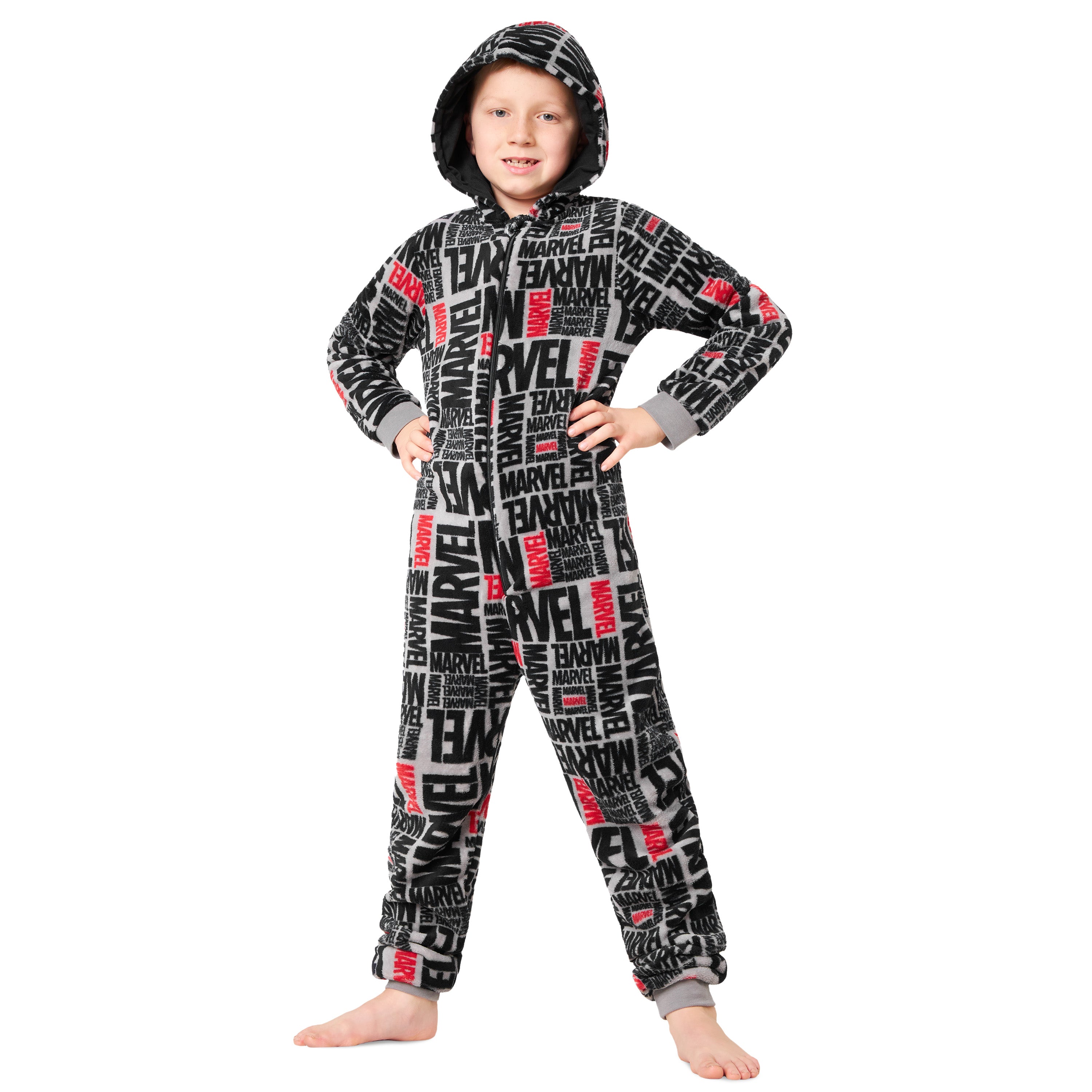 marvel-combinaison-pilou-gar-on-polaire-capuche-9-10-ans image 1