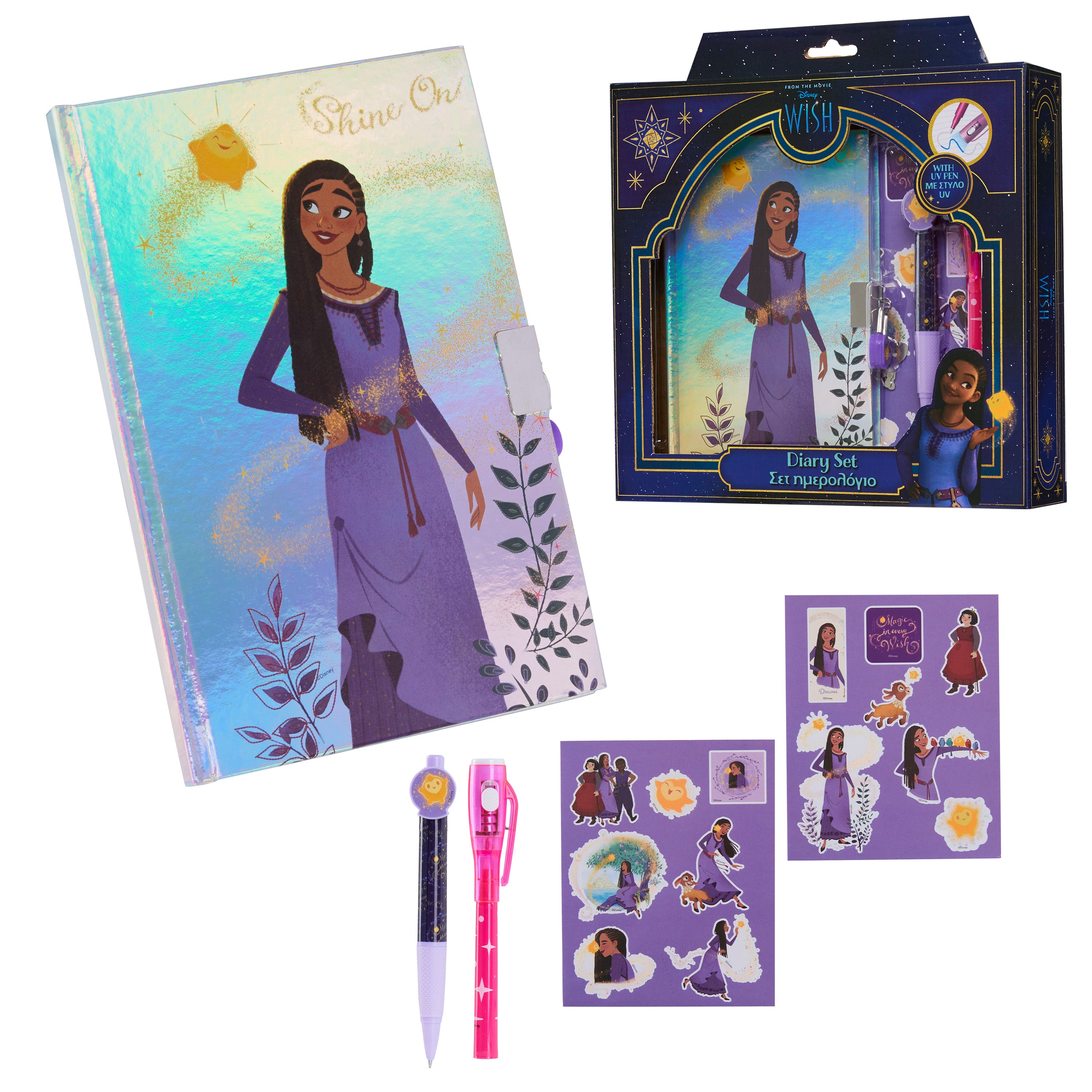 disney-wish-journal-intime-fille-cadenas-encre-invisible-bleu image 1