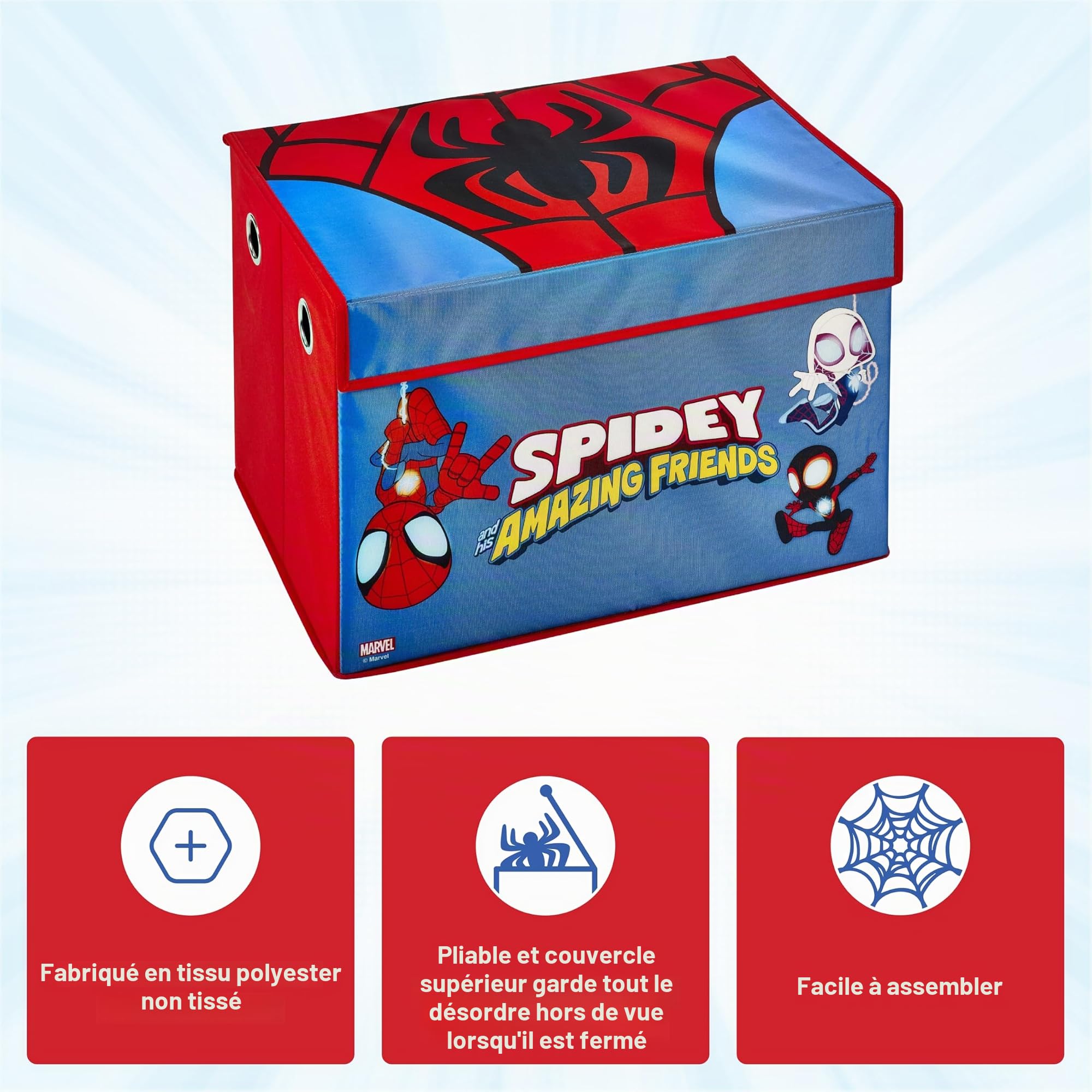 marvel-spiderman-bo-te-rangement-tissu-50-cm-jouets-pliable image 4