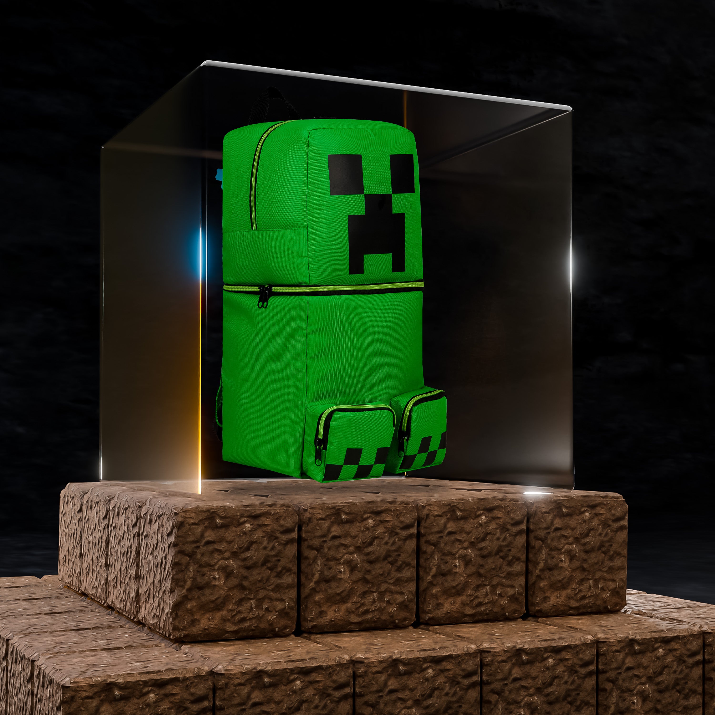 minecraft-creeper-sac-dos-enfant-vert-3d-officiel image 2