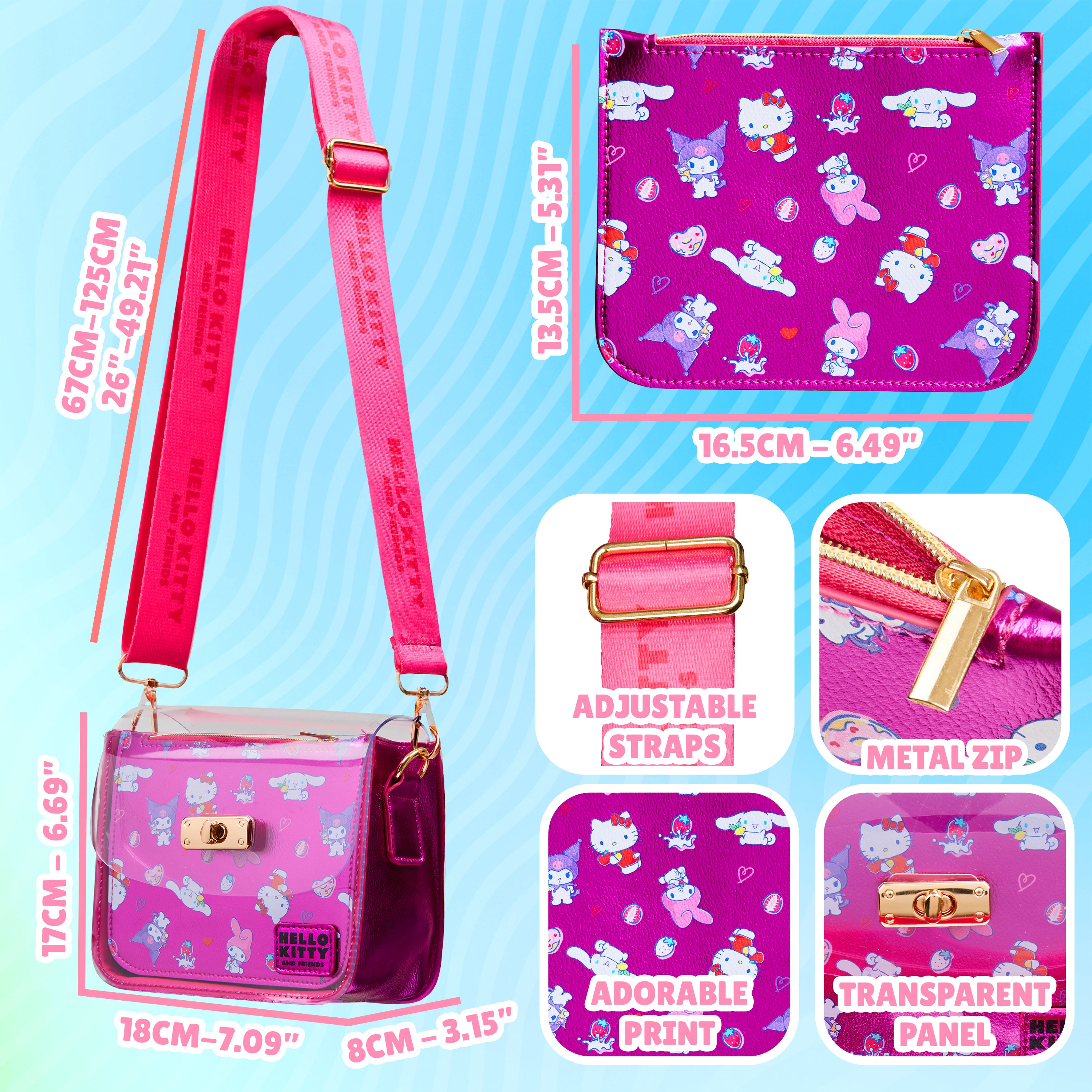 hello-kitty-sac-bandouli-re-fille-avec-porte-monnaie image 6