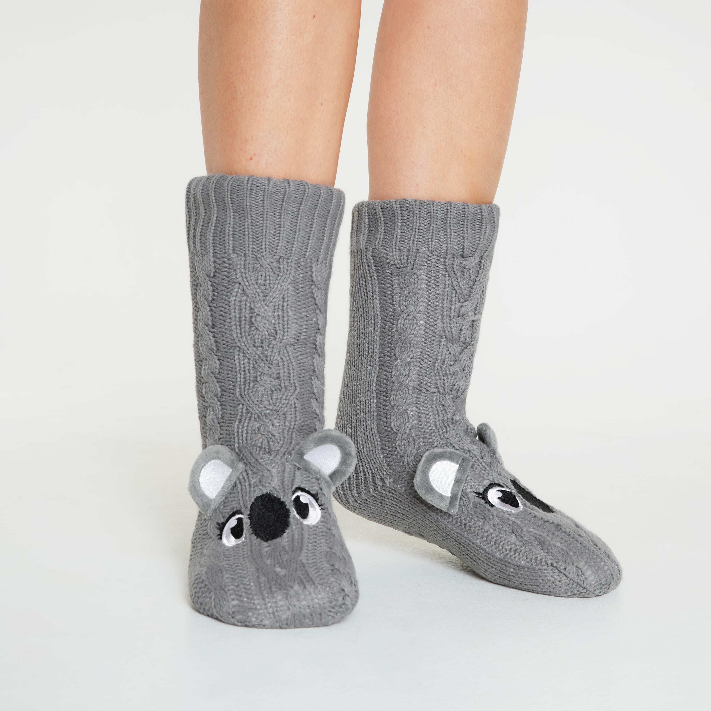 citycomfort-chaussettes-pilou-femme-koala-gris-antid-rapantes image 4