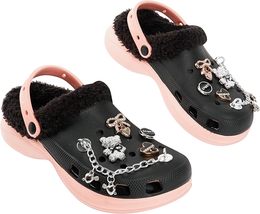 get-trend-girls-sabots-fille-fourr-s-noirs-doublure-polaire image 1