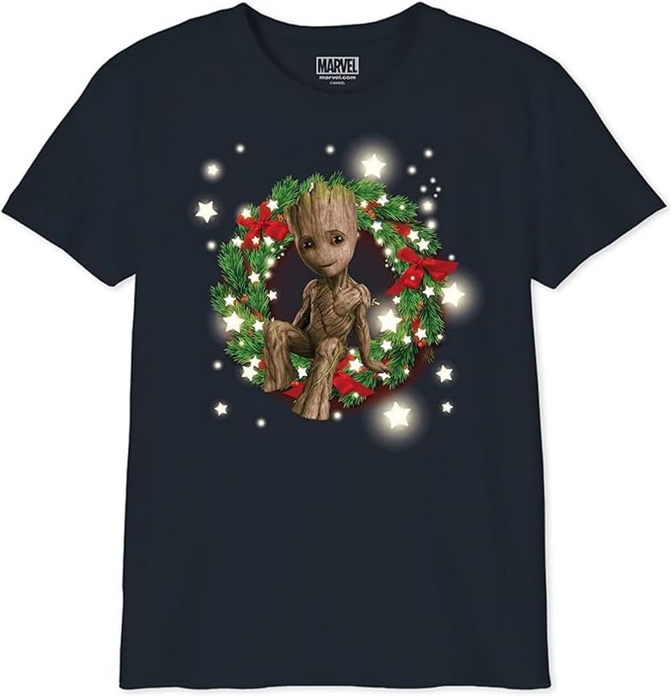 marvel-t-shirt-gar-on-bomarcots179-noir-coton-super-h-ros image 2