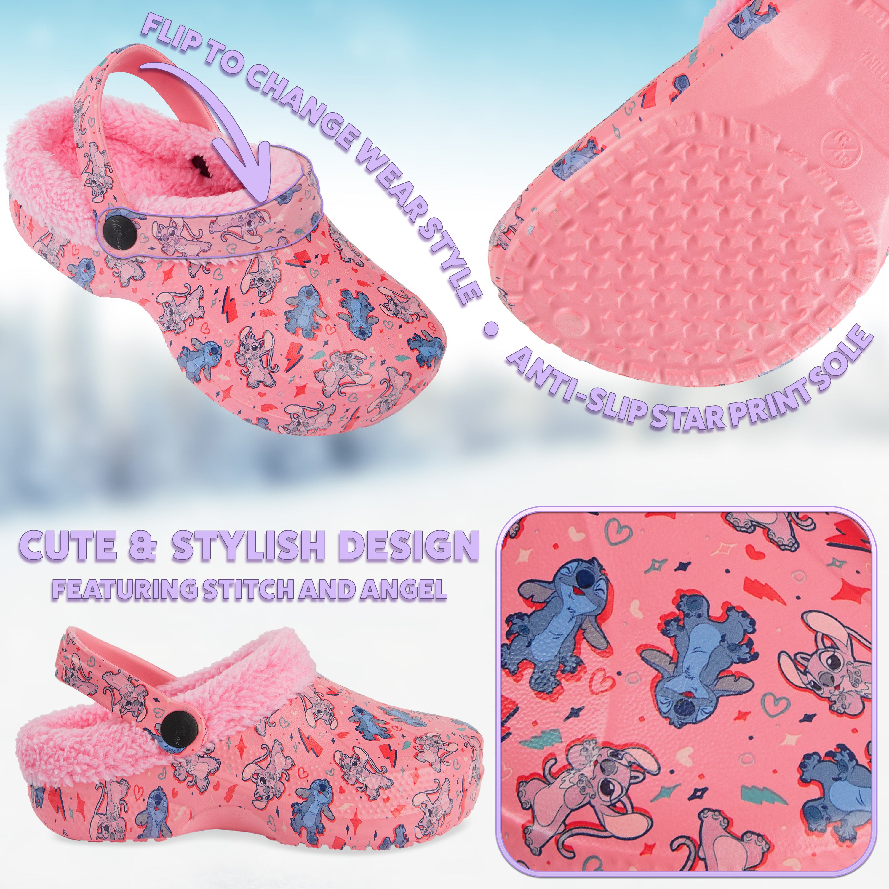 disney-stitch-sabots-hiver-fille-polaire-charms image 4