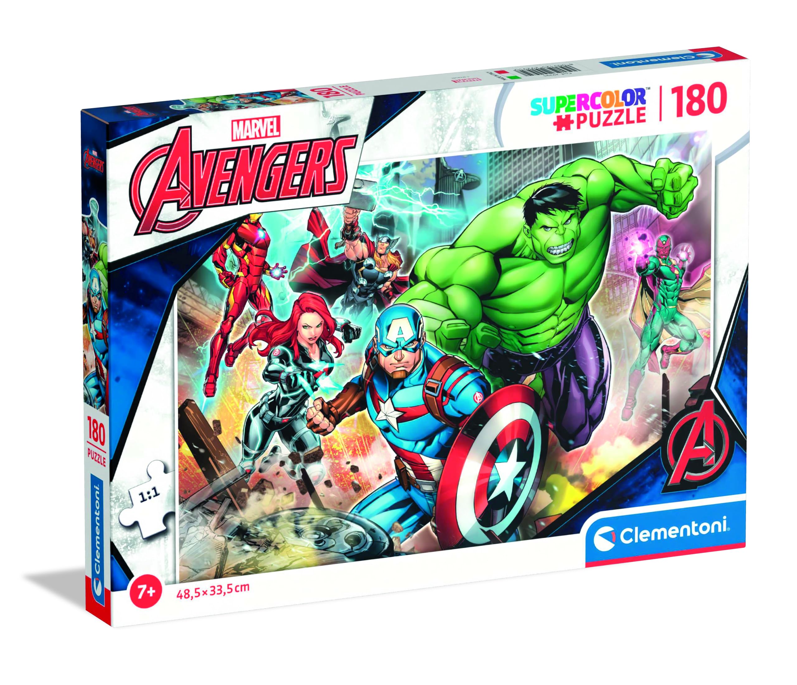 clementoni-marvel-avengers-puzzle-180-pi-ces-supercolor-48-5-cm image 1