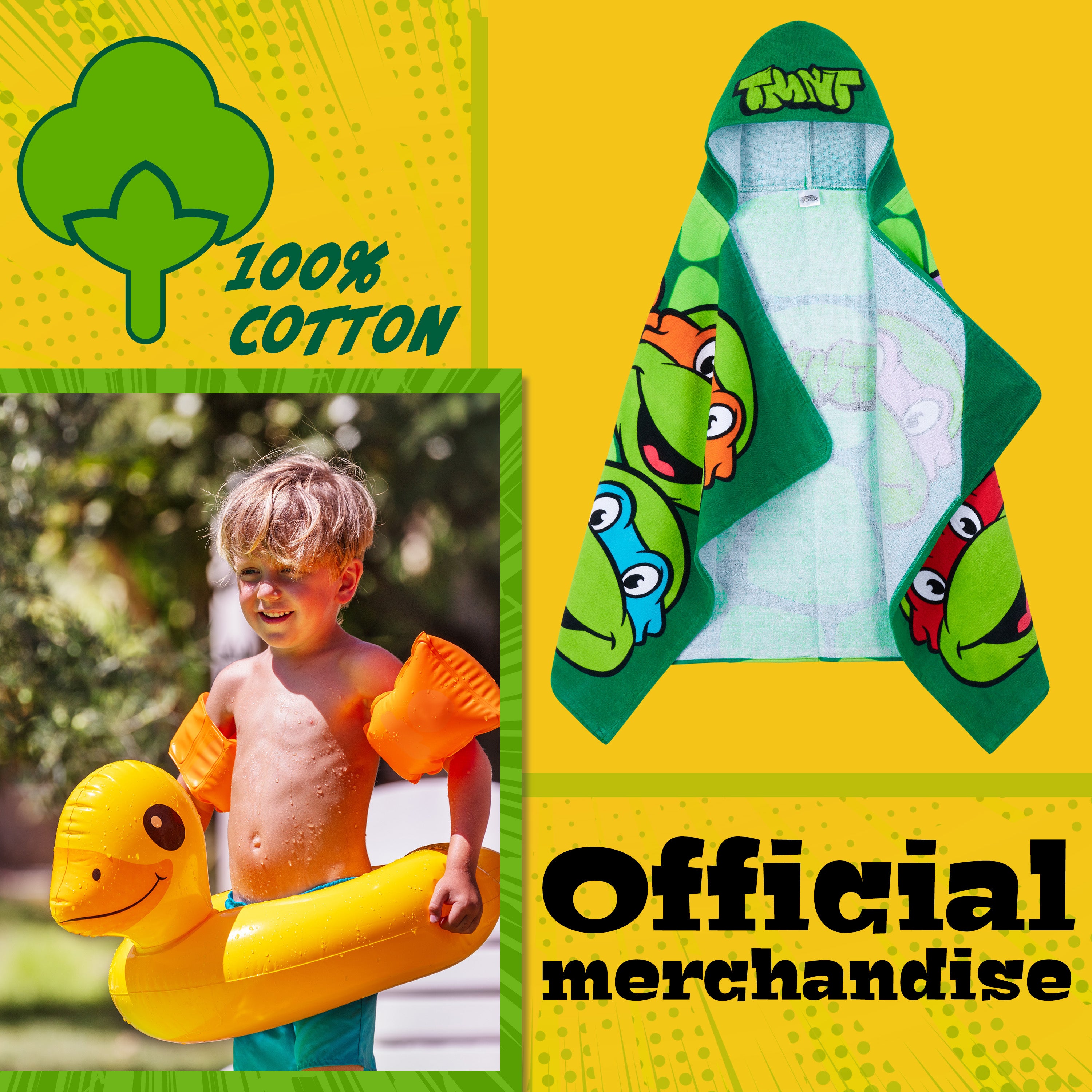 tortues-ninja-serviette-poncho-enfant-capuche-2-6-ans image 3