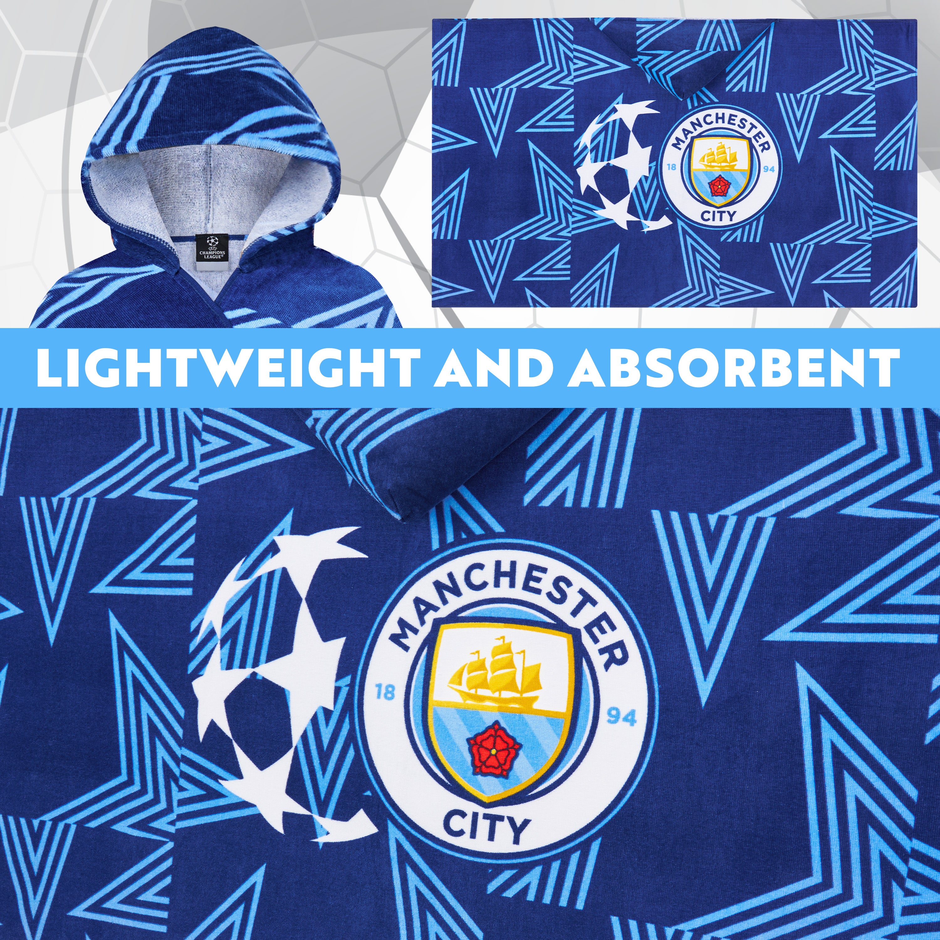 manchester-city-poncho-serviette-capuche-enfant image 4