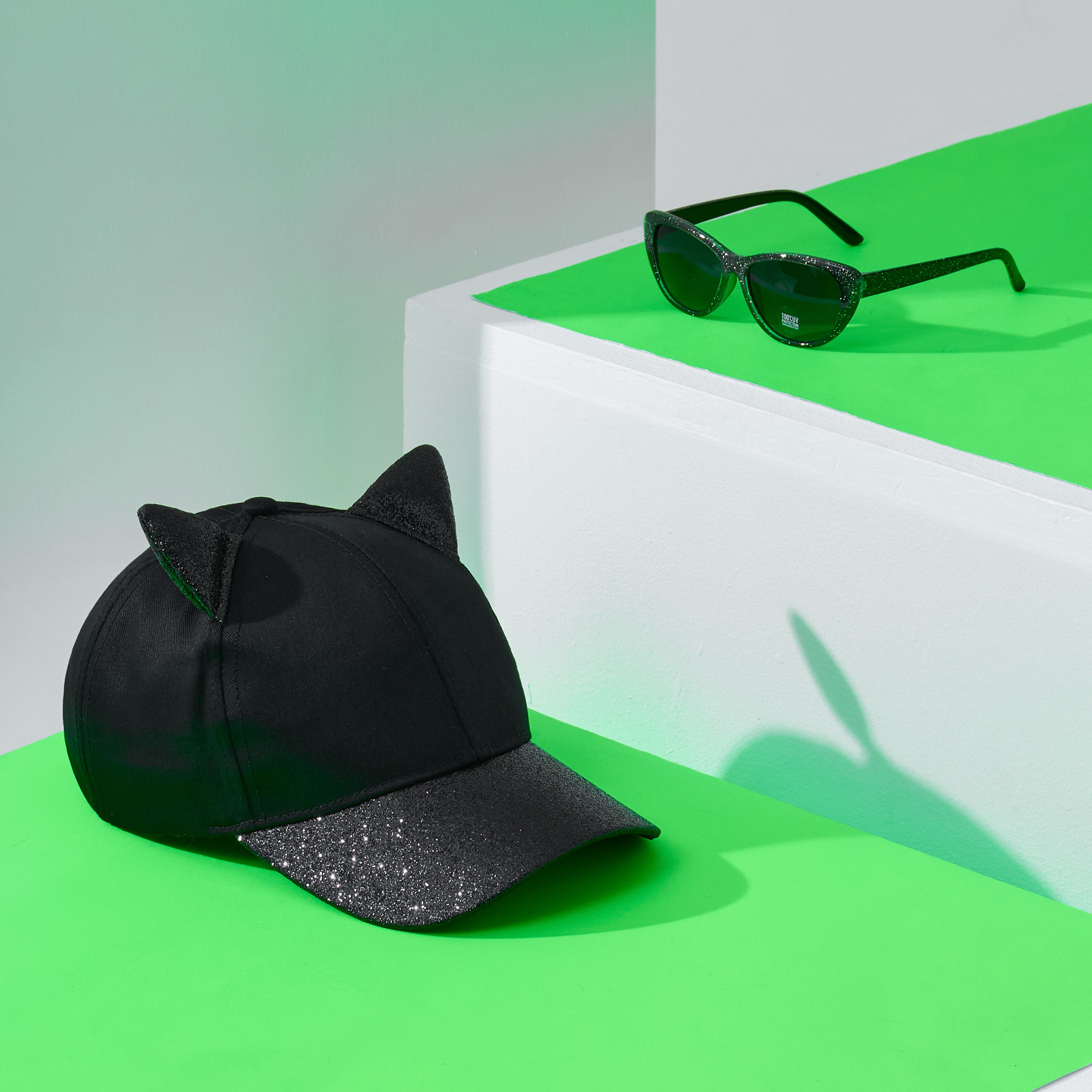 citycomfort-girls-casquette-lunettes-fille-noire-paillettes-uv image 3