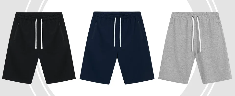 citycomfort-short-homme-sport-poches-zipp-es-coton-noir-xl image 1