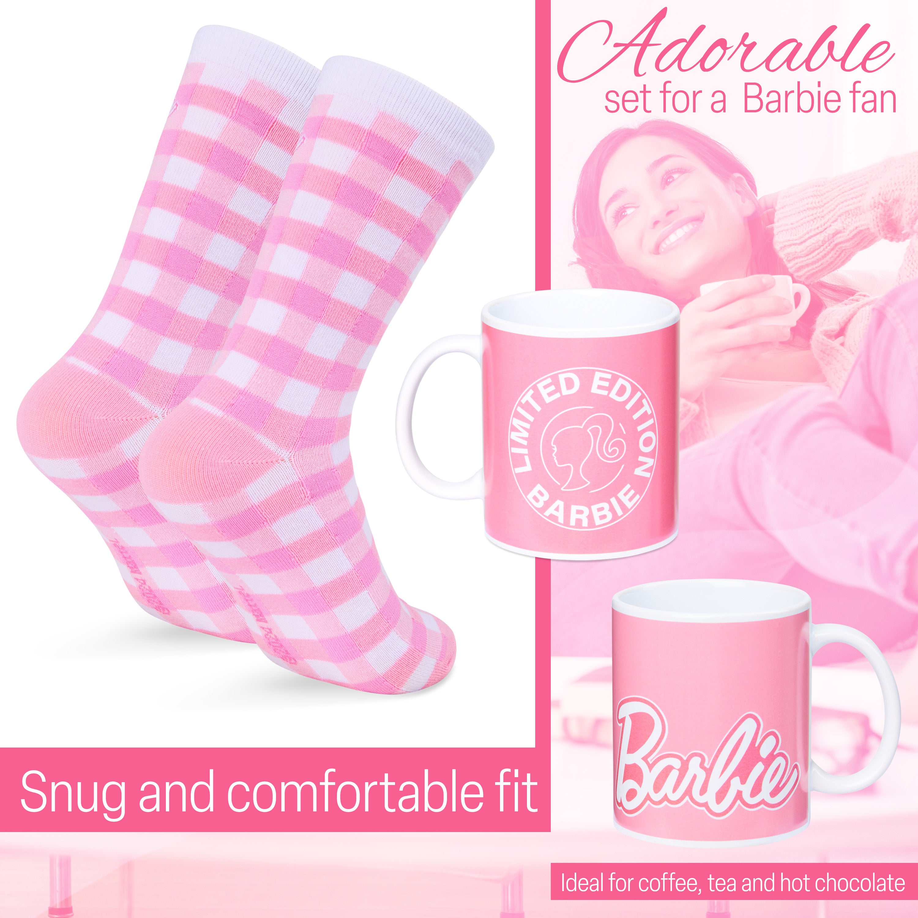 barbie-mug-c-ramique-312ml-chaussettes-coffret-femme image 4