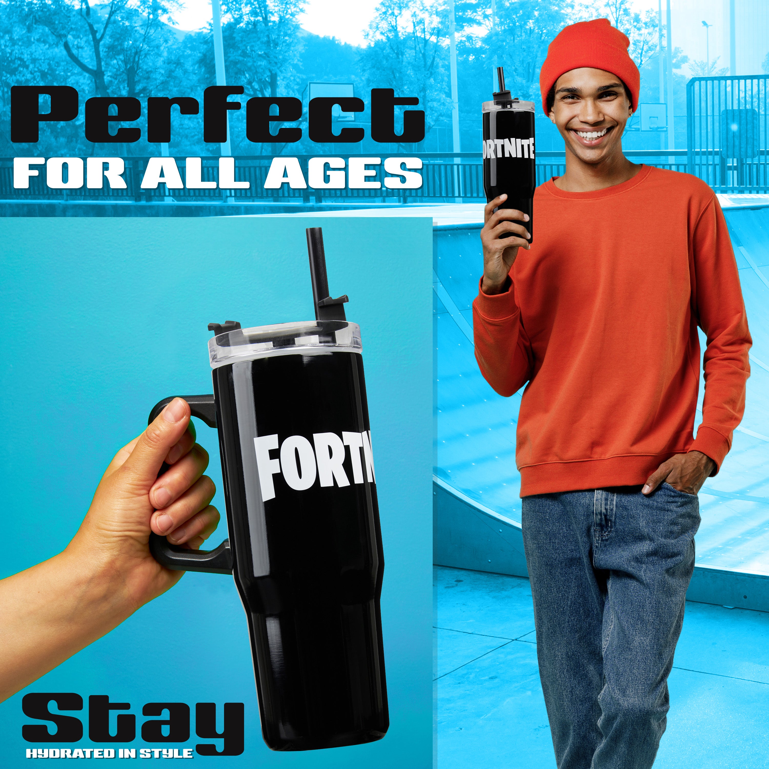 fortnite-mug-isotherme-inox-940ml-avec-paille-officiel image 4