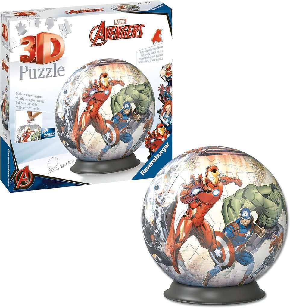 ravensburger-puzzle-3d-ball-marvel-avengers-72-pi-ces-13-cm image 3