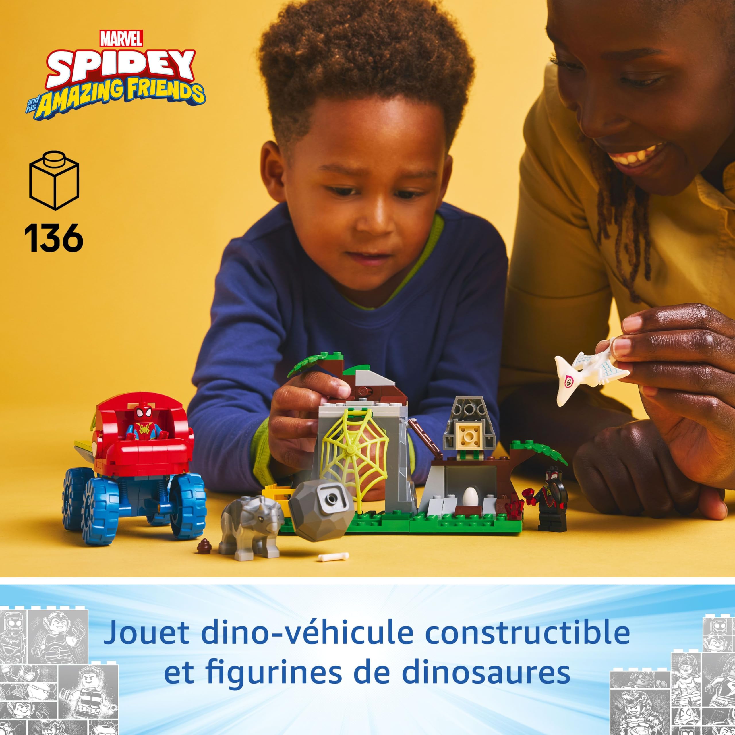 lego-marvel-11199-jeu-dino-v-hicule-spidey-136-pi-ces-4-ans image 2
