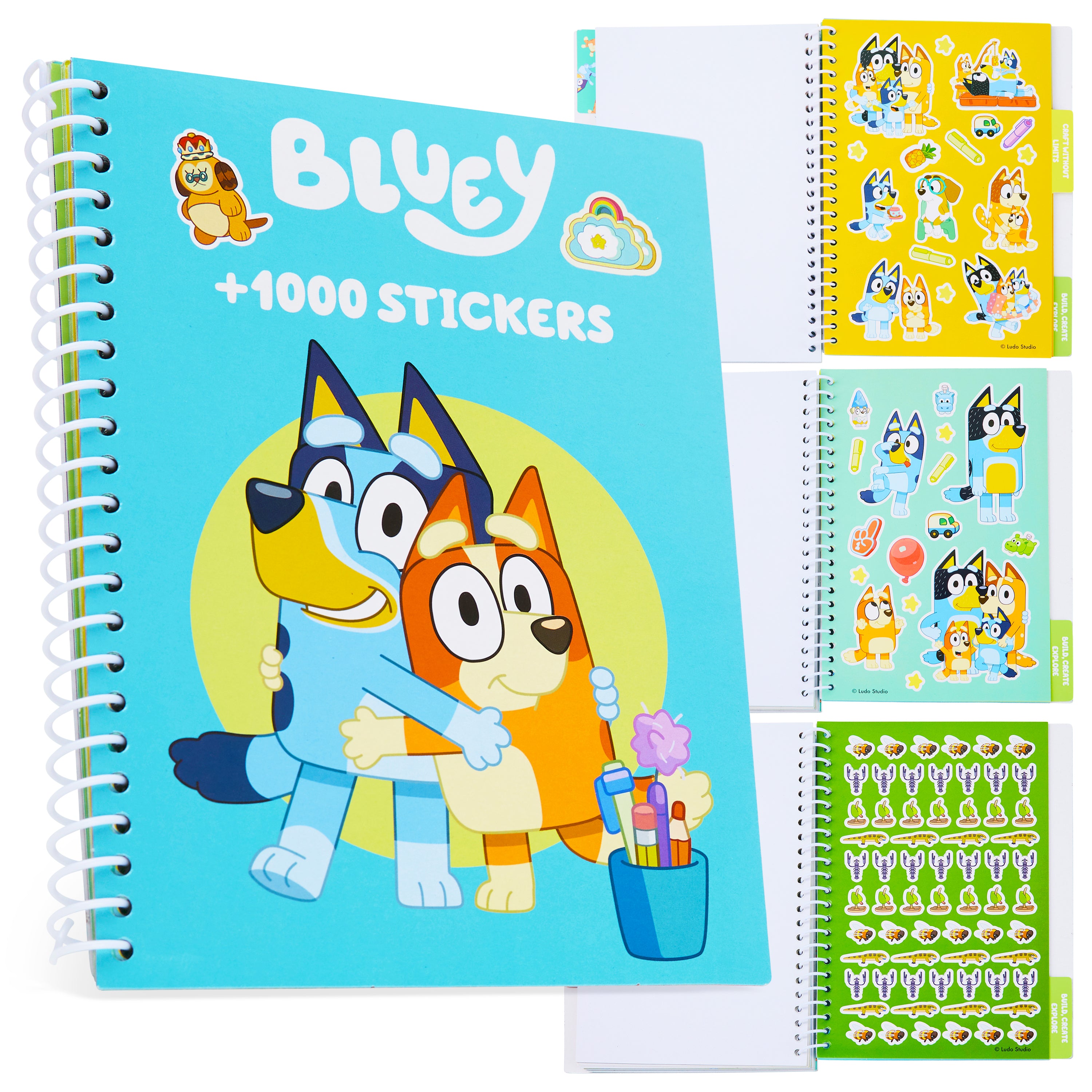 bluey-livre-autocollants-28-planches-1000-stickers-activit-enfant image 1